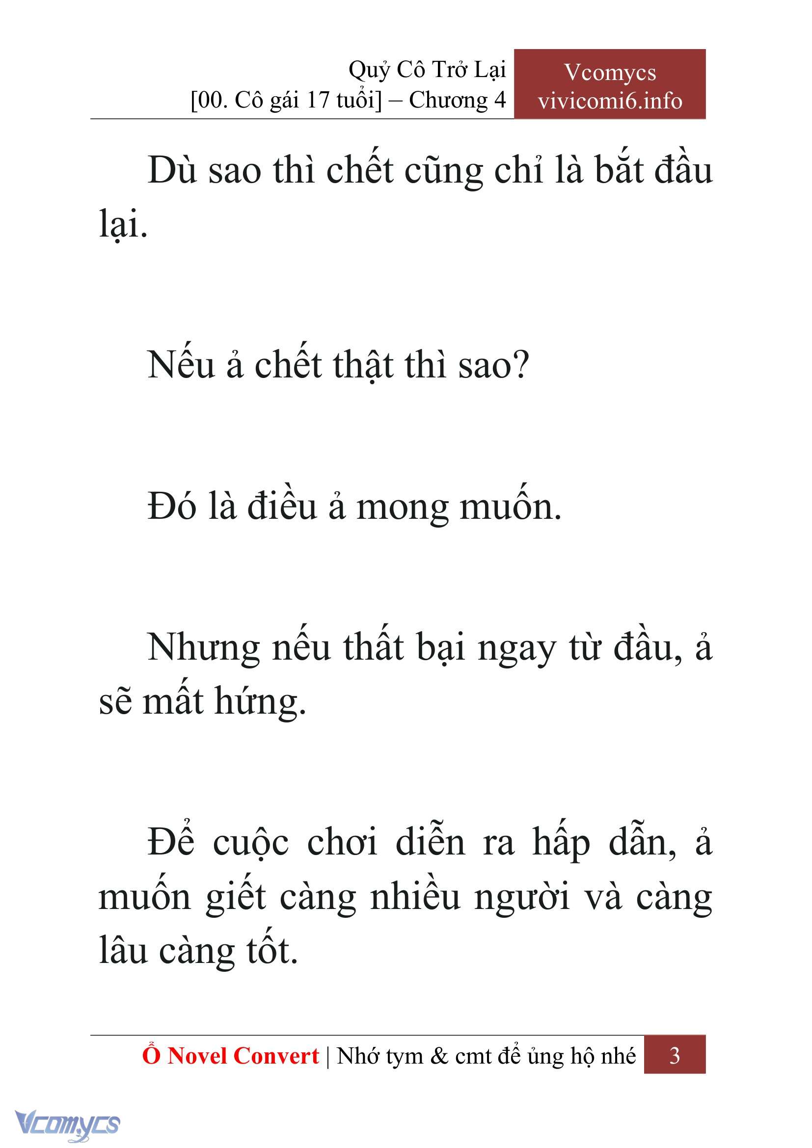 [Novel] Quý Cô Trở Lại Chap 4 - Trang 2