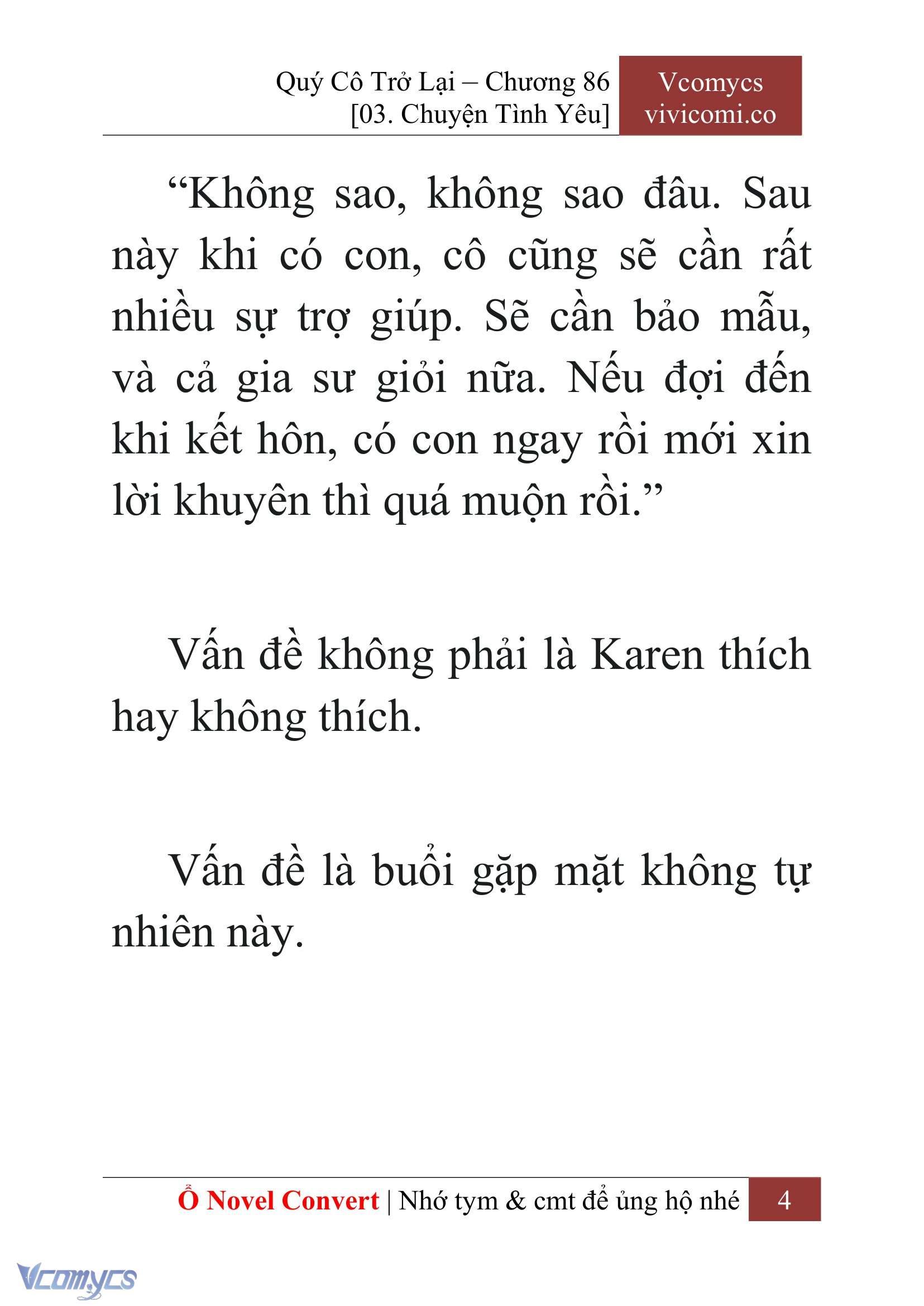 [Novel] Quý Cô Trở Lại Chap 86 - Trang 2