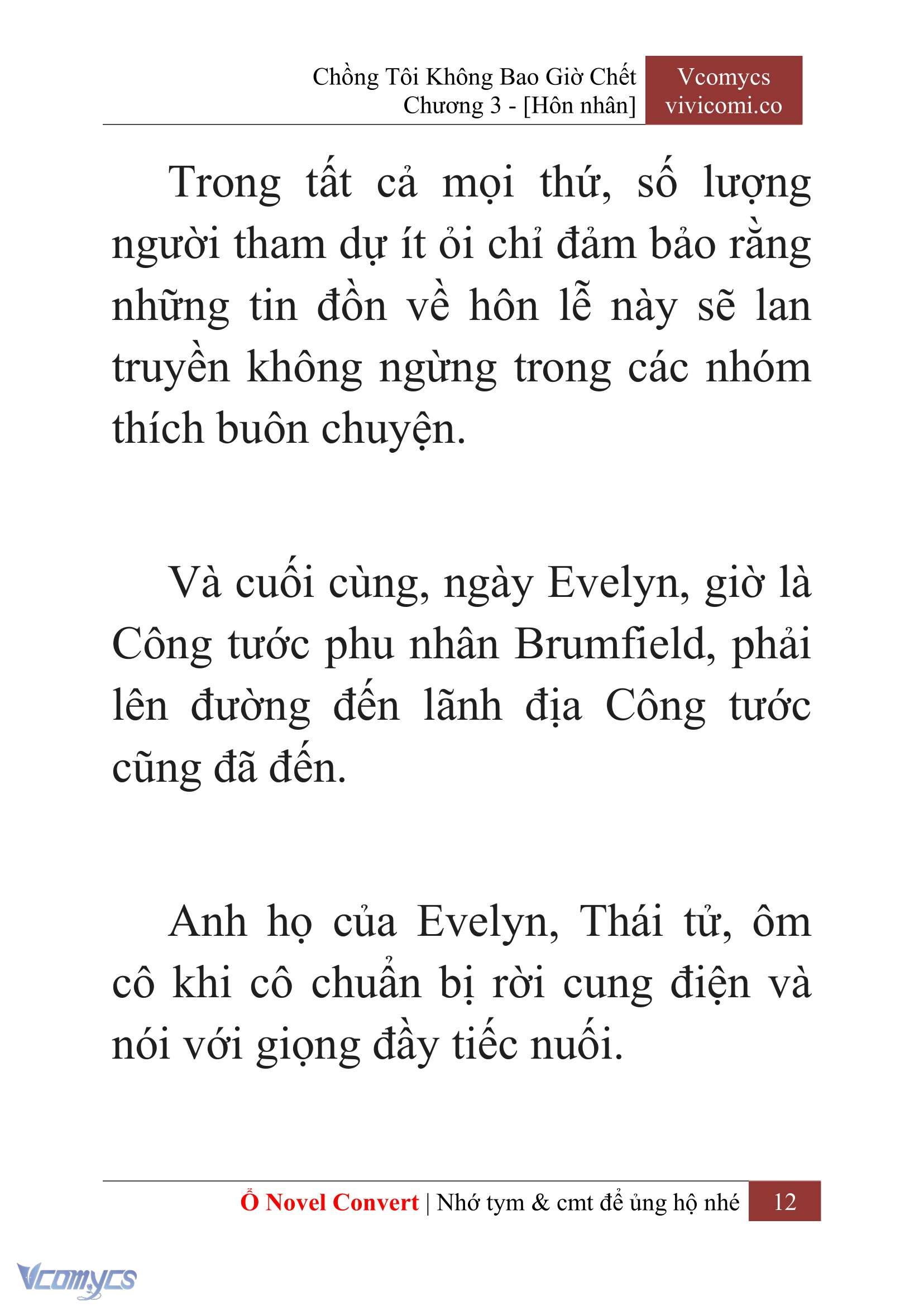 [Novel] Chồng Tôi Không Bao Giờ Chết Chap 3 - Trang 2