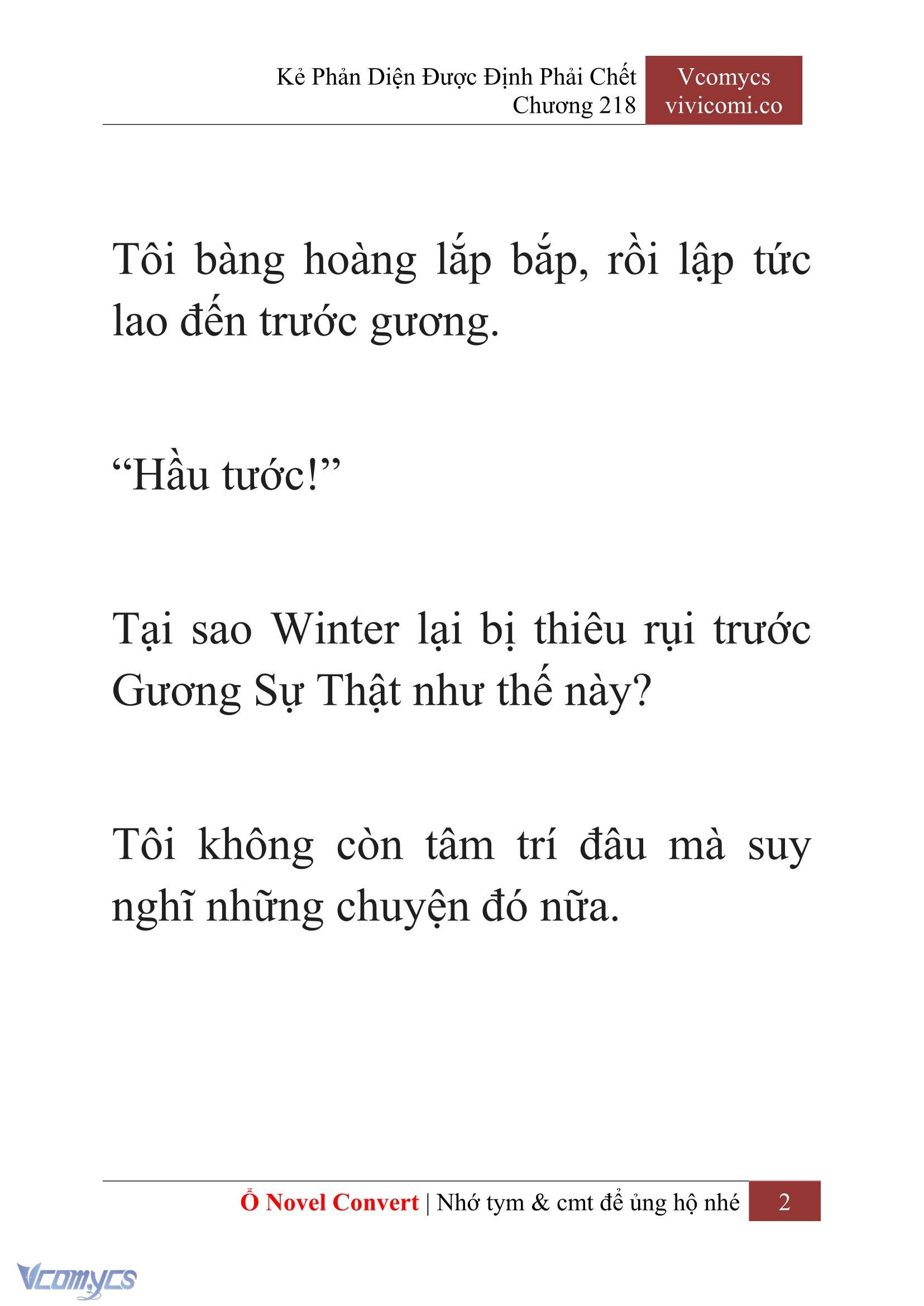 [Novel] Kẻ Phản Diện Được Định Phải Chết Chap 218 - Trang 2