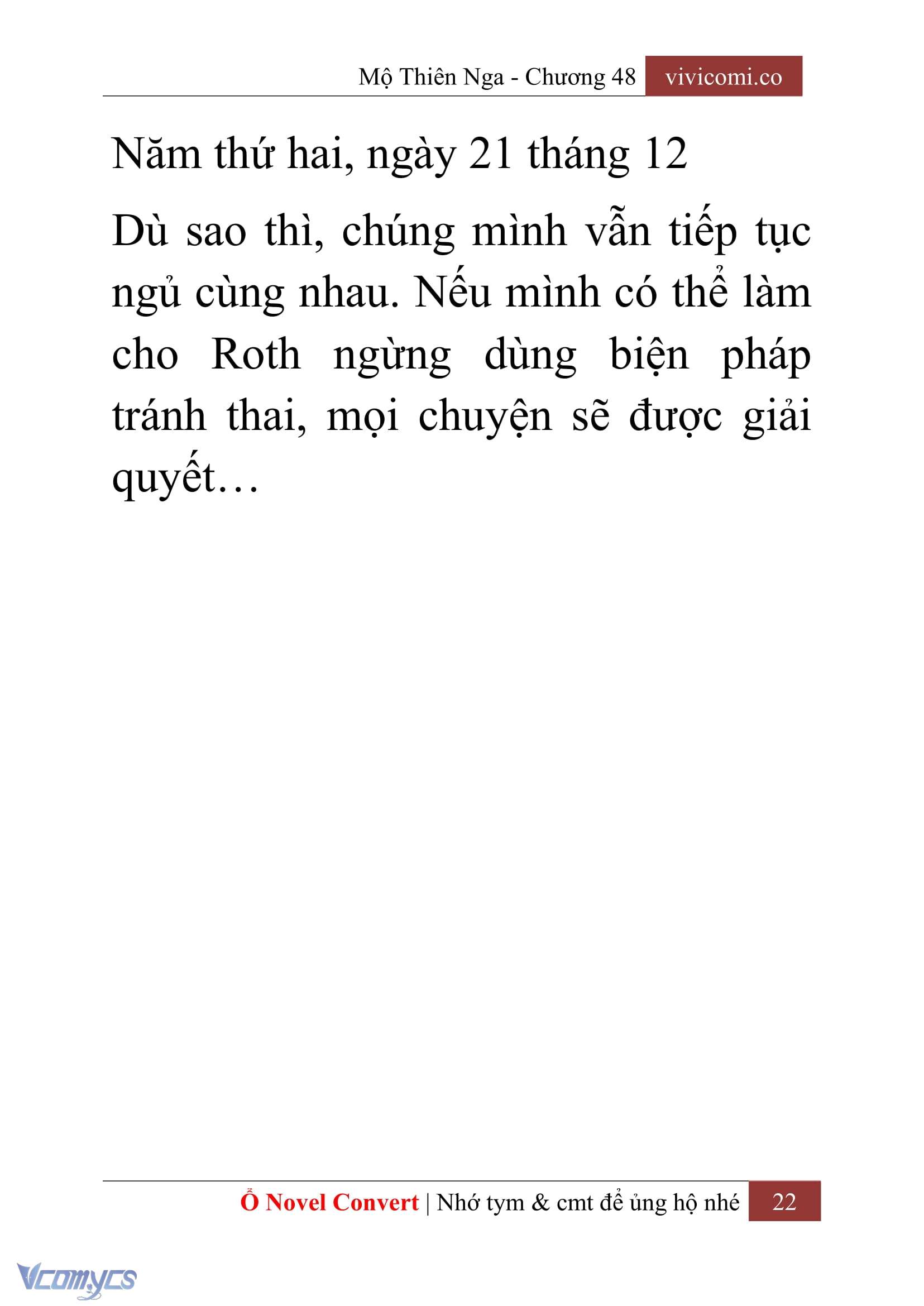[Novel] Mộ Thiên Nga Chap 48 - Trang 2