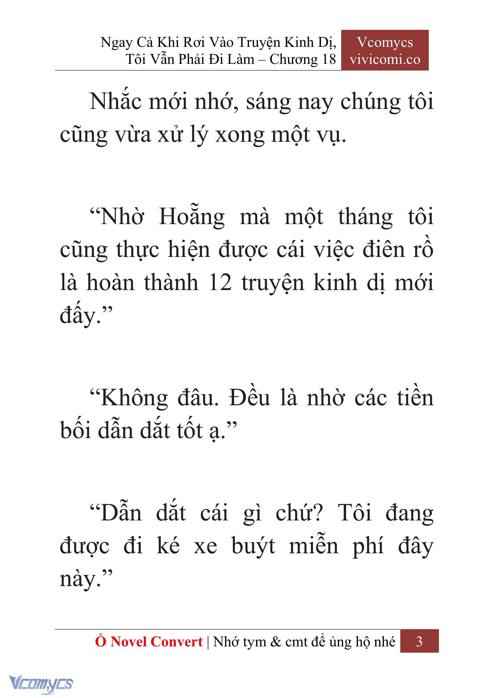[Novel] Ngay Cả Khi Rơi Vào Truyện Kinh Dị, Tôi Vẫn Phải Đi Làm Chap 18 - Trang 2
