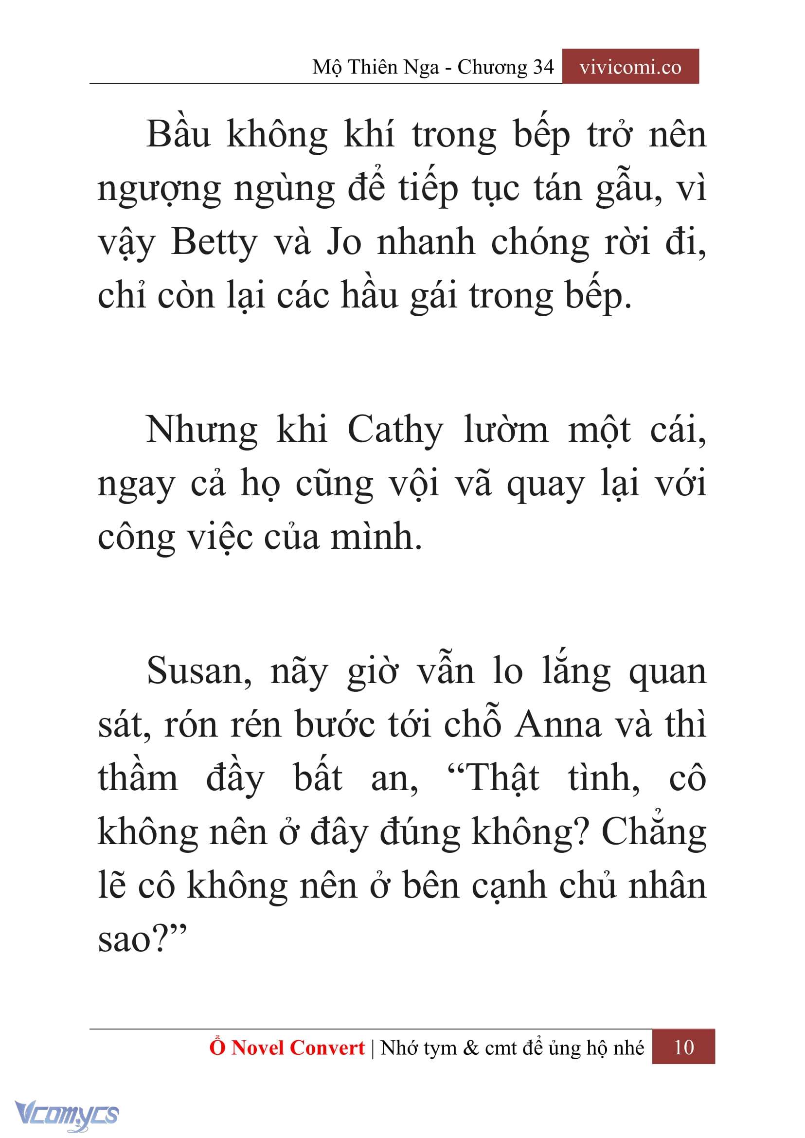 [Novel] Mộ Thiên Nga Chap 34 - Trang 2