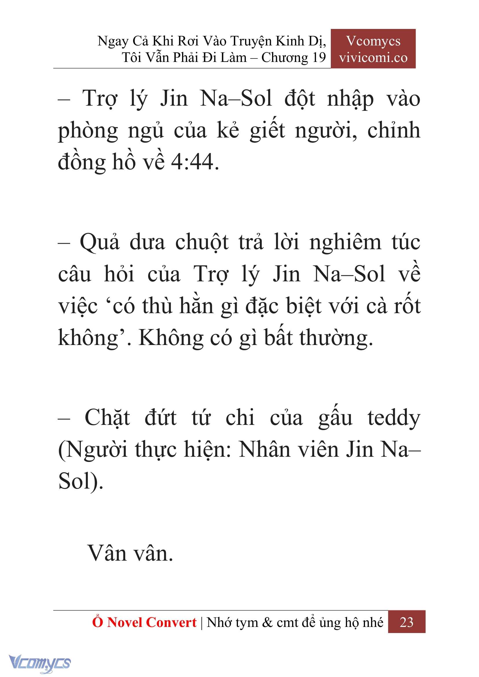 [Novel] Ngay Cả Khi Rơi Vào Truyện Kinh Dị, Tôi Vẫn Phải Đi Làm Chap 19 - Trang 2