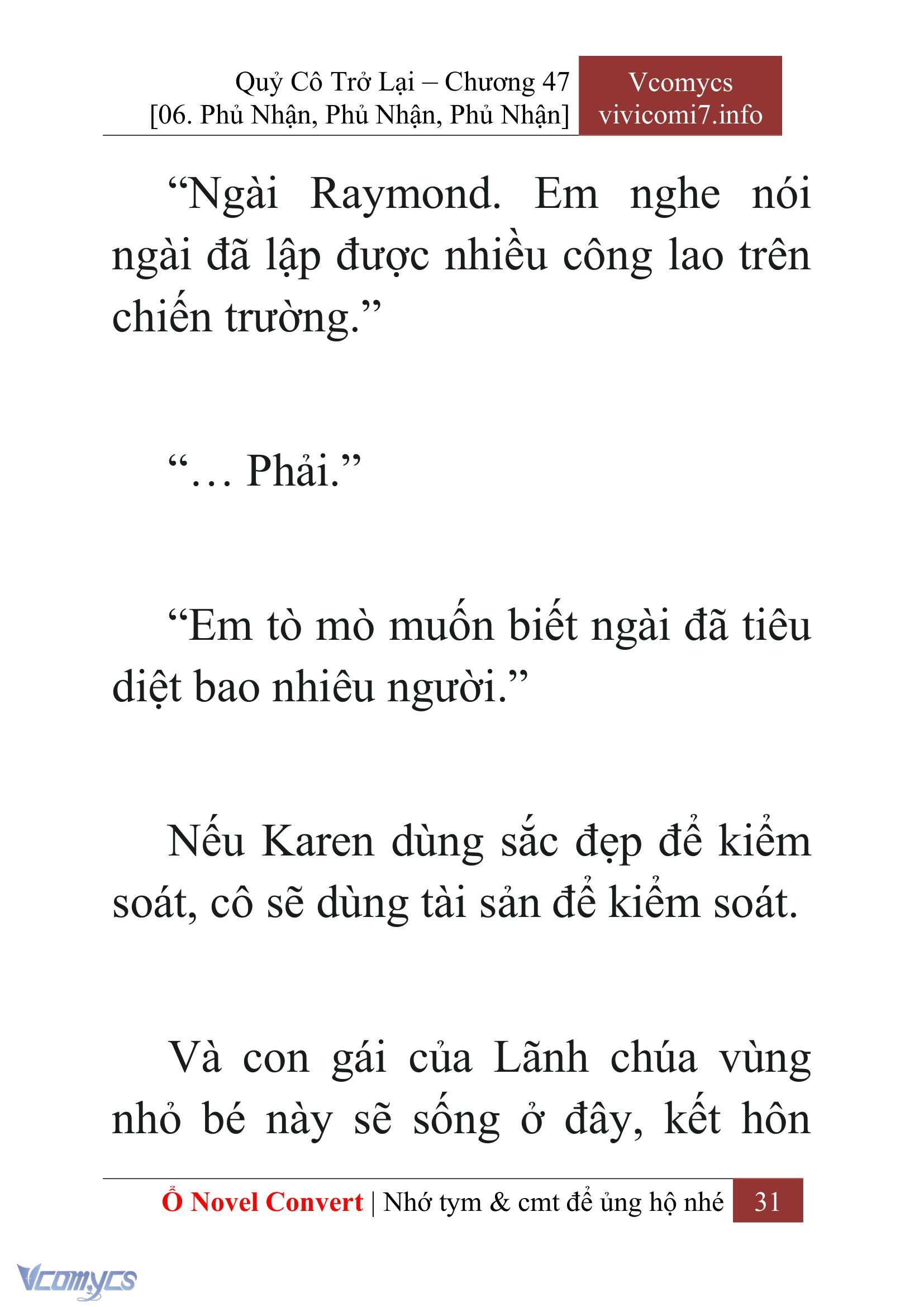 [Novel] Quý Cô Trở Lại Chap 47 - Trang 2