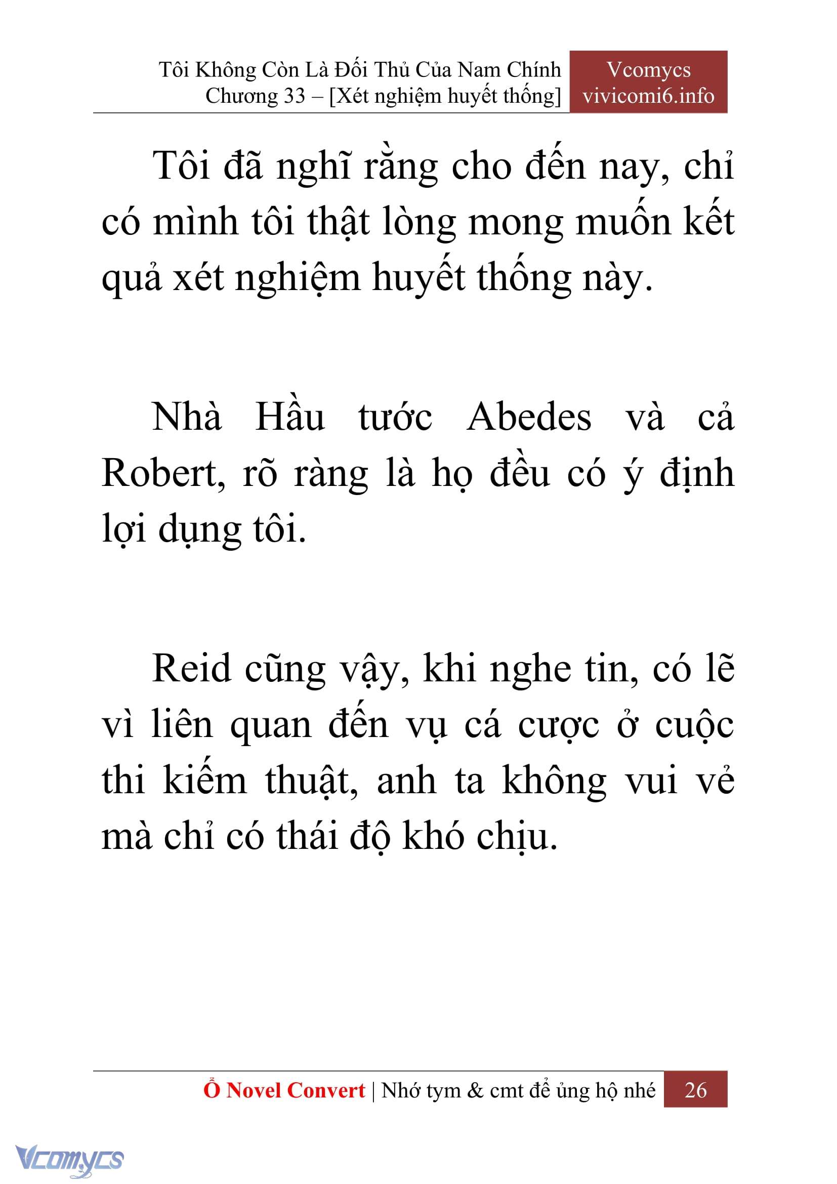 [Novel] Tôi Không Còn Là Đối Thủ Của Nam Chính Chap 33 - Trang 2