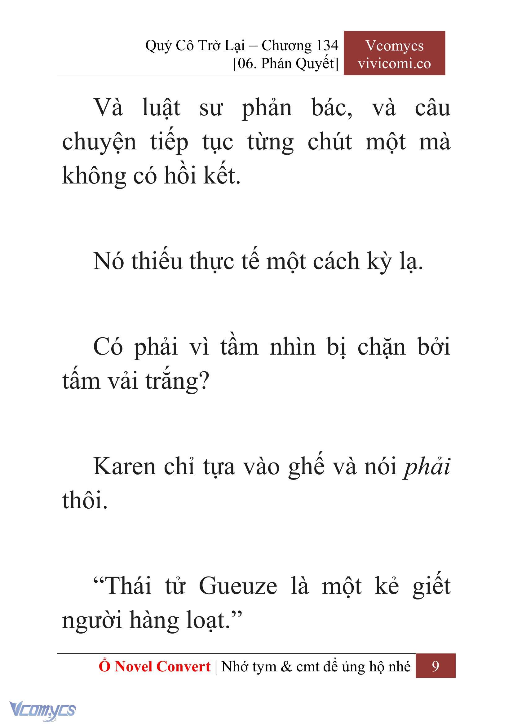 [Novel] Quý Cô Trở Lại Chap 134 - Trang 2