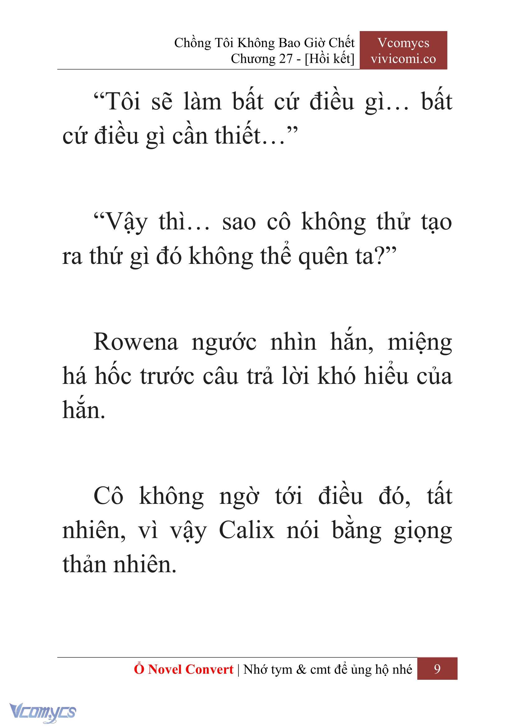 [Novel] Chồng Tôi Không Bao Giờ Chết Chap 27 - Trang 2