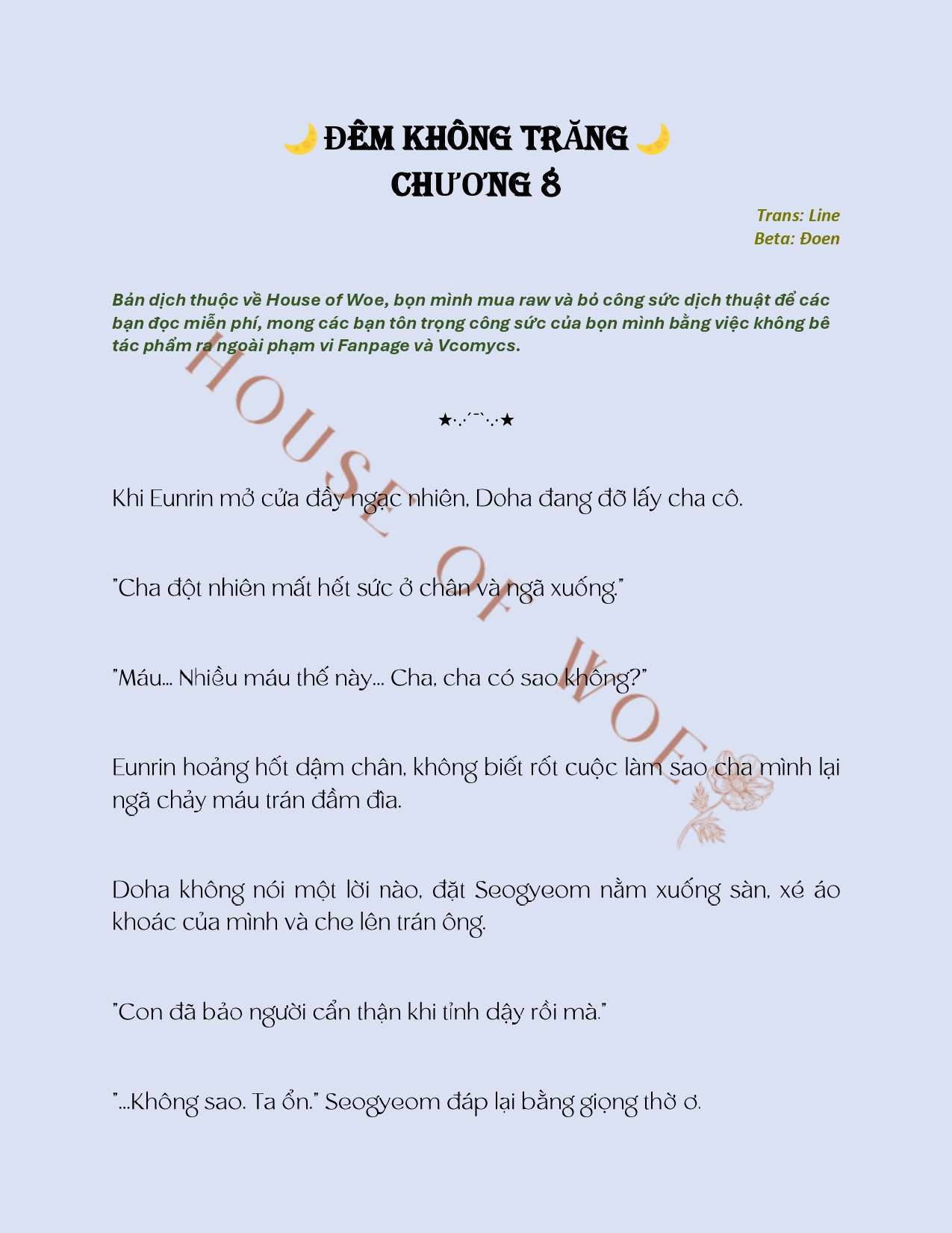 [NOVEL] ĐÊM KHÔNG TRĂNG Chap 8 - Trang 2