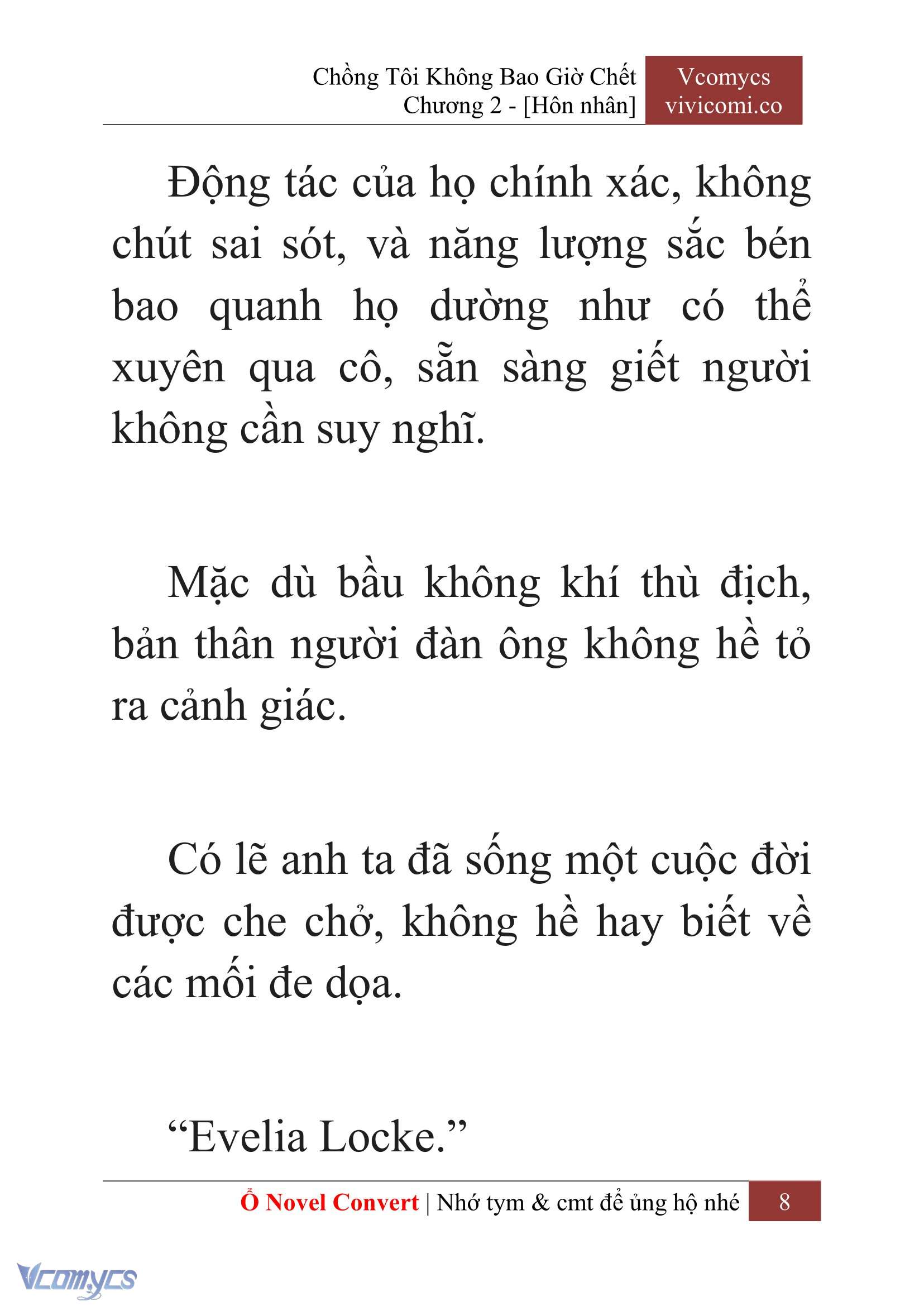 [Novel] Chồng Tôi Không Bao Giờ Chết Chap 2 - Trang 2