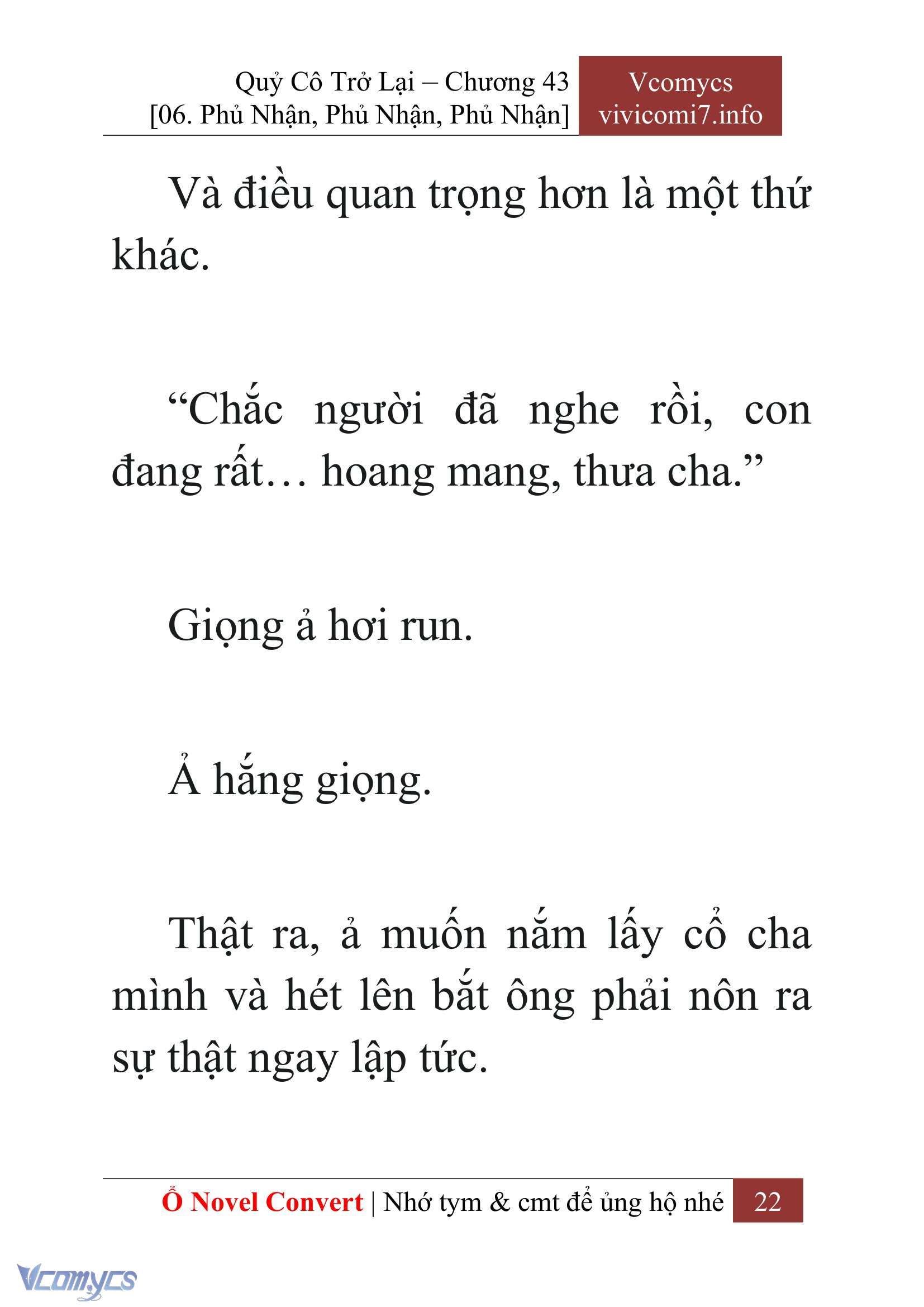 [Novel] Quý Cô Trở Lại Chap 43 - Trang 2