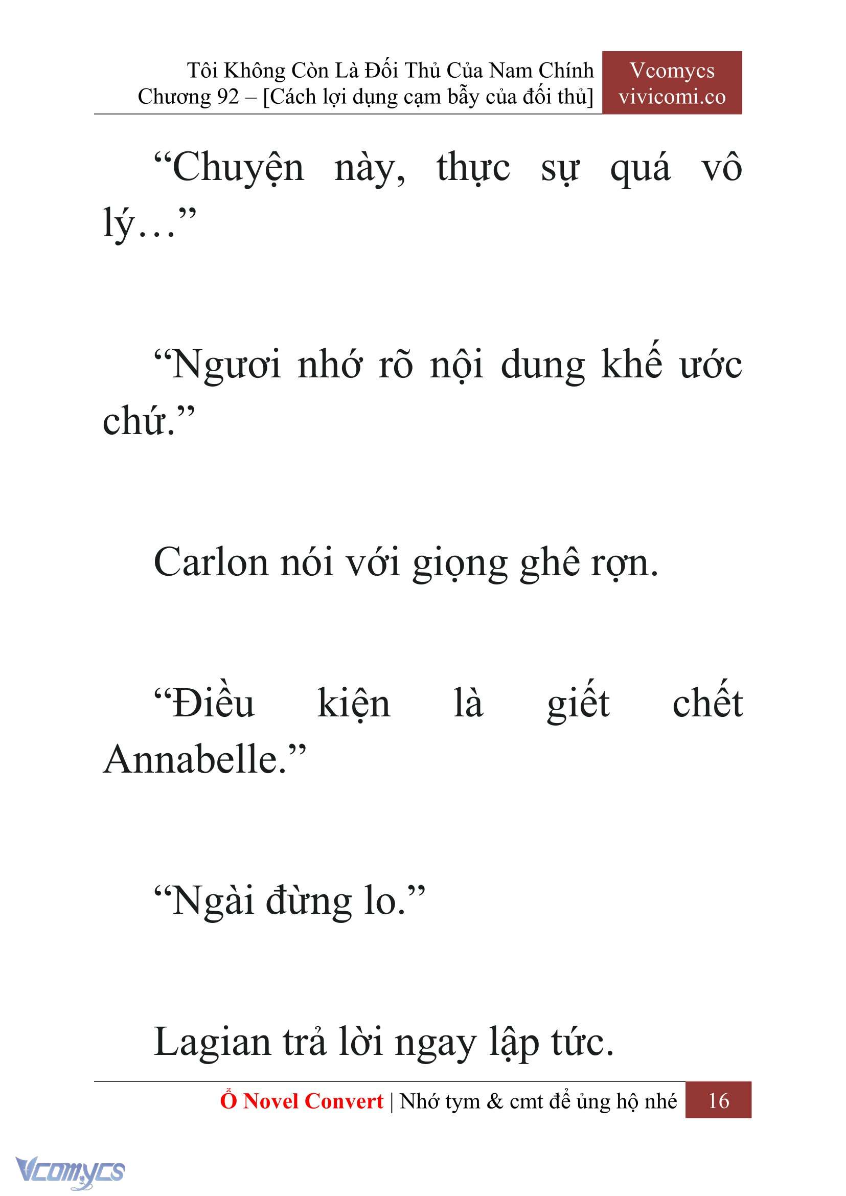 [Novel] Tôi Không Còn Là Đối Thủ Của Nam Chính Chap 92 - Trang 2
