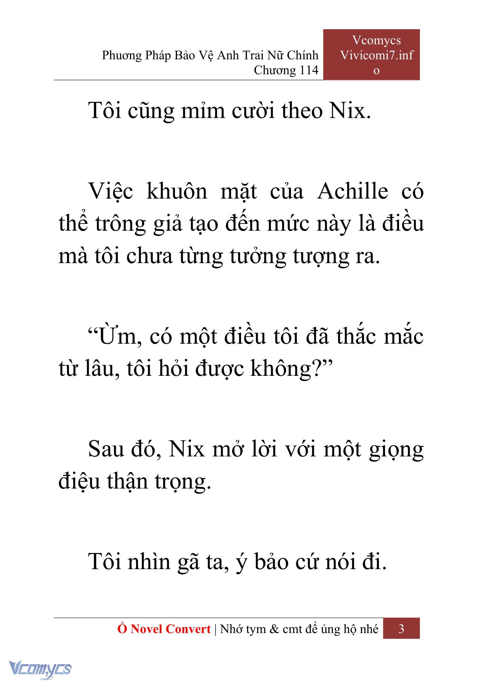 [Novel] Phương Pháp Bảo Vệ Anh Trai Nữ Chính Chap 114 - Trang 2