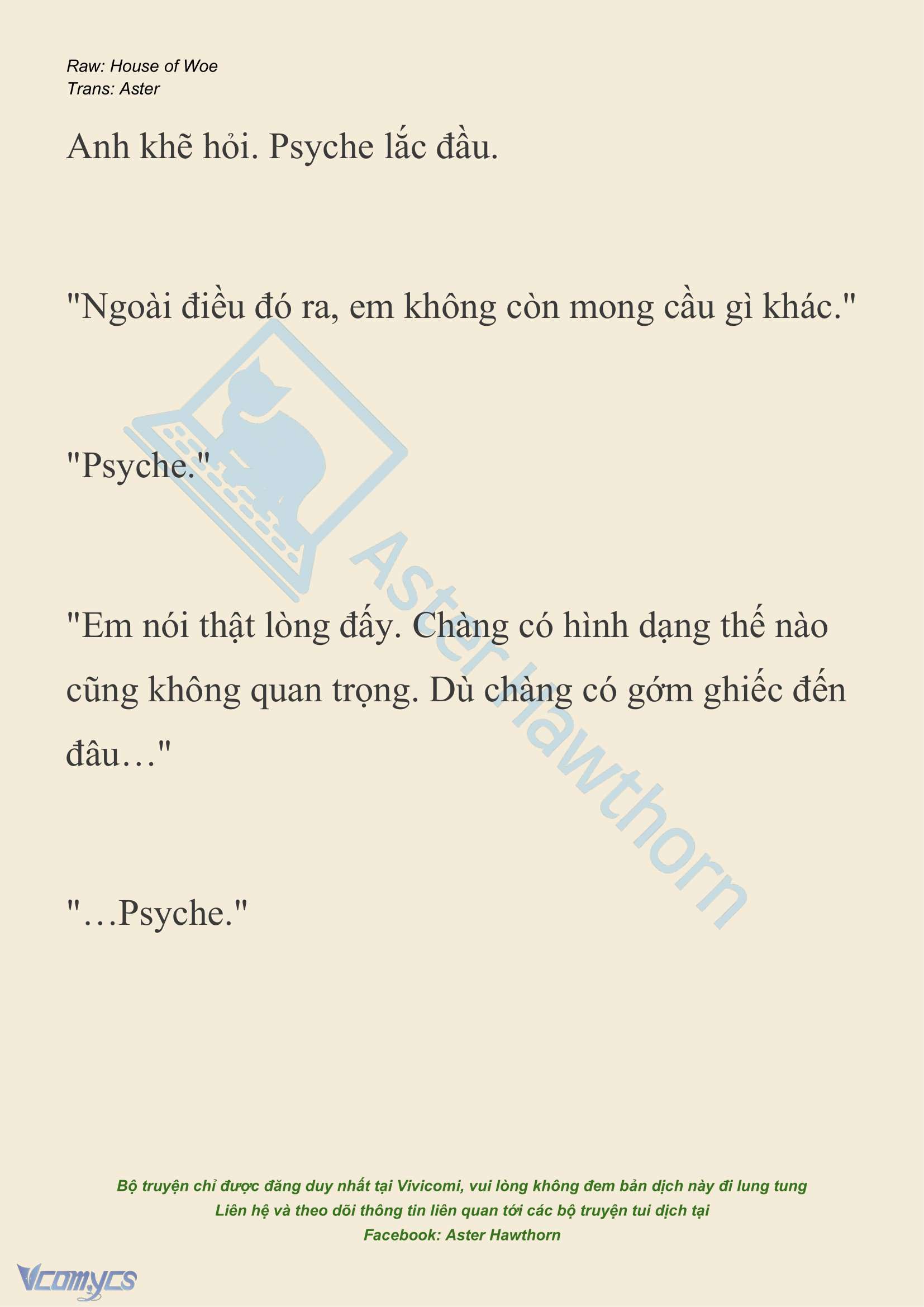 [NOVEL] Dành Cho Các Nữ Thần: Dành cho Psyche Chap 24 - Next Chap 25