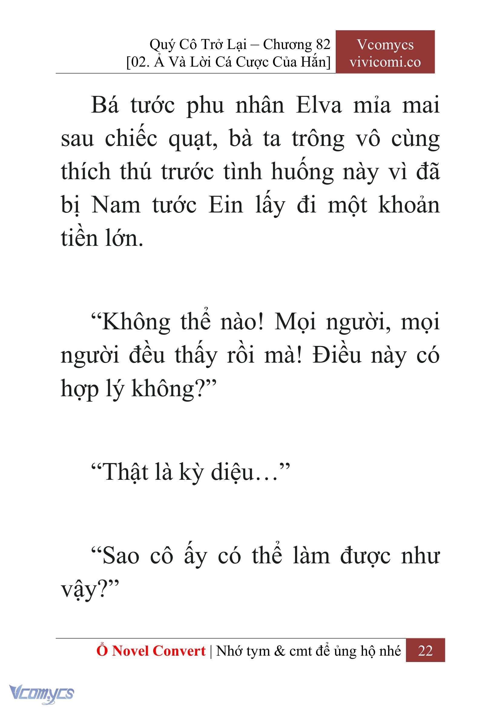 [Novel] Quý Cô Trở Lại Chap 82 - Trang 2
