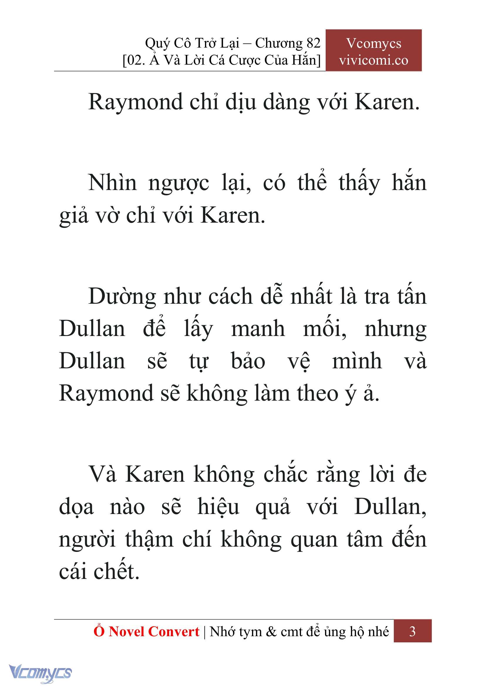 [Novel] Quý Cô Trở Lại Chap 82 - Trang 2