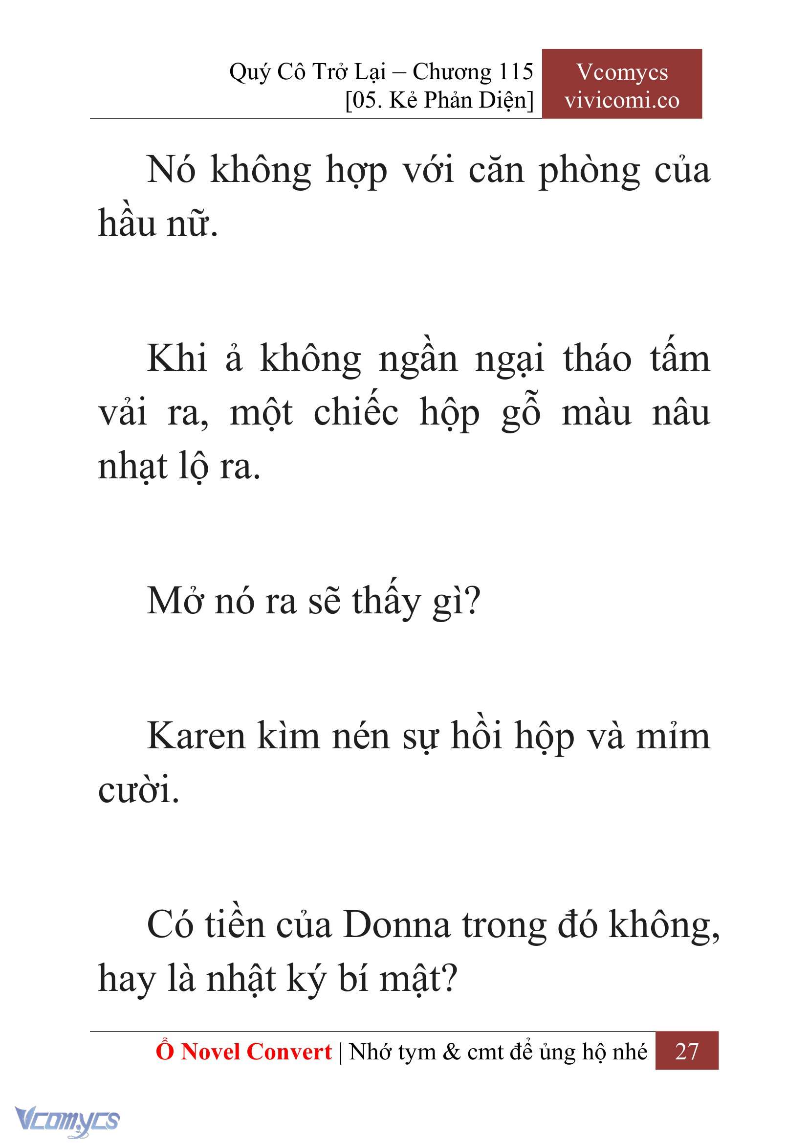 [Novel] Quý Cô Trở Lại Chap 115 - Trang 2