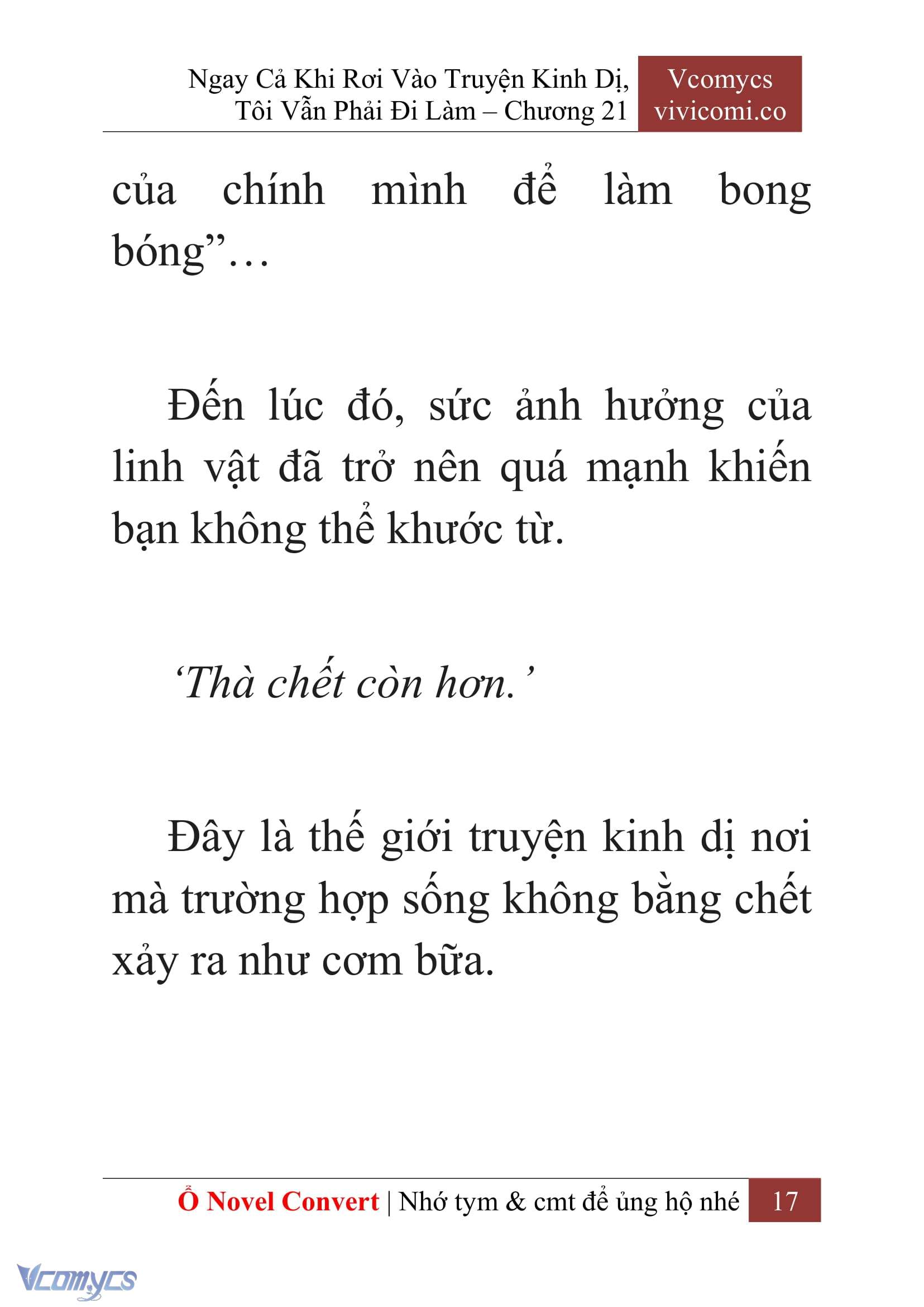 [Novel] Ngay Cả Khi Rơi Vào Truyện Kinh Dị, Tôi Vẫn Phải Đi Làm Chap 21 - Trang 2