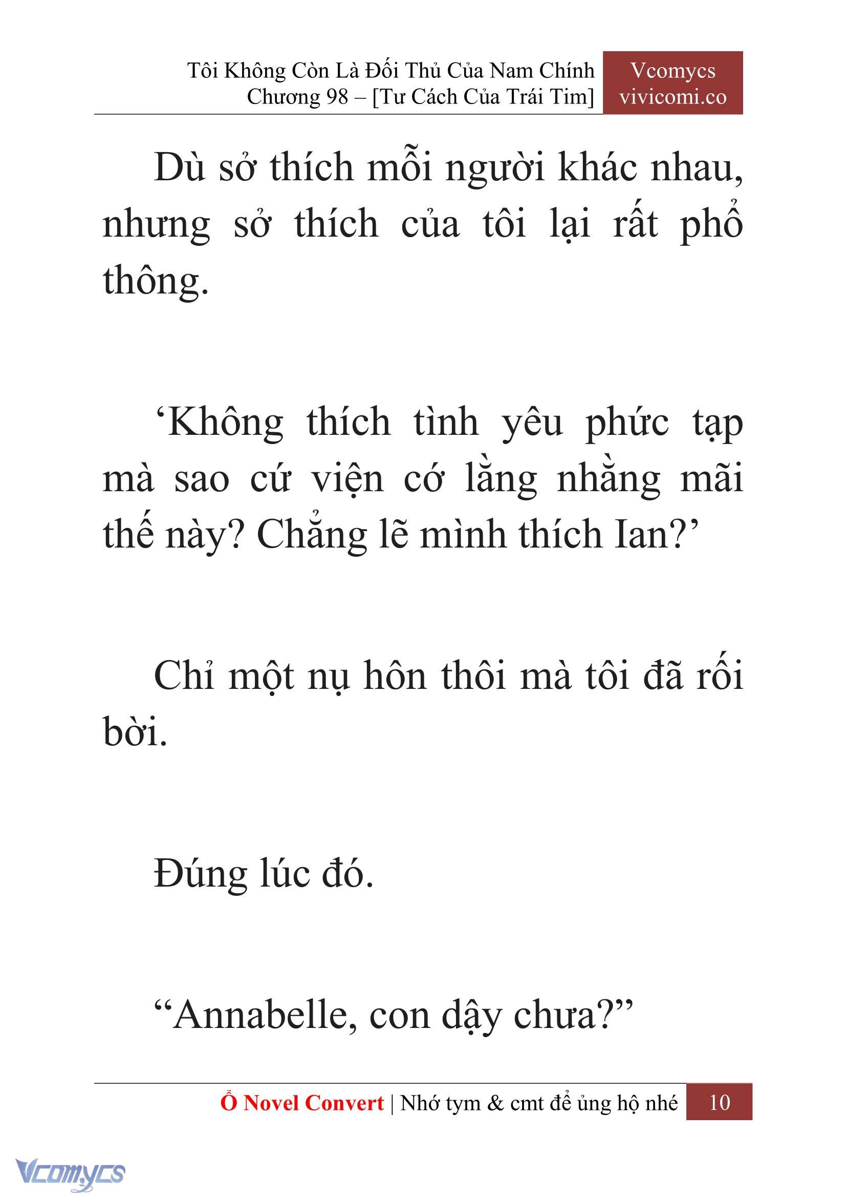 [Novel] Tôi Không Còn Là Đối Thủ Của Nam Chính Chap 98 - Trang 2