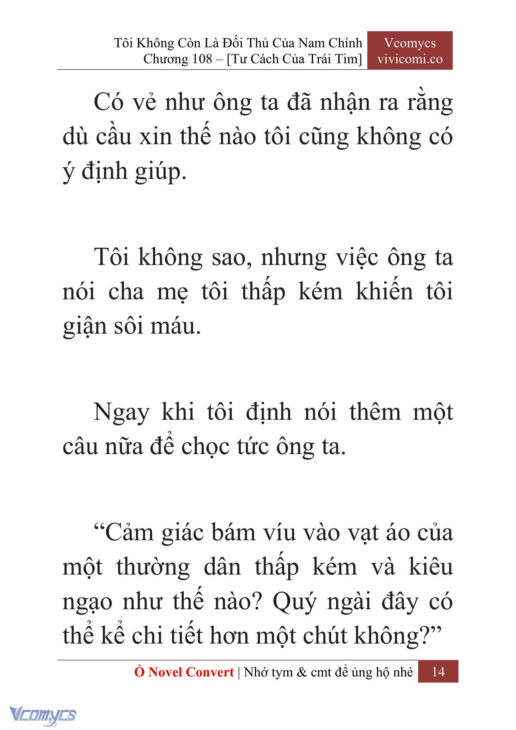[Novel] Tôi Không Còn Là Đối Thủ Của Nam Chính Chap 108 - Trang 2