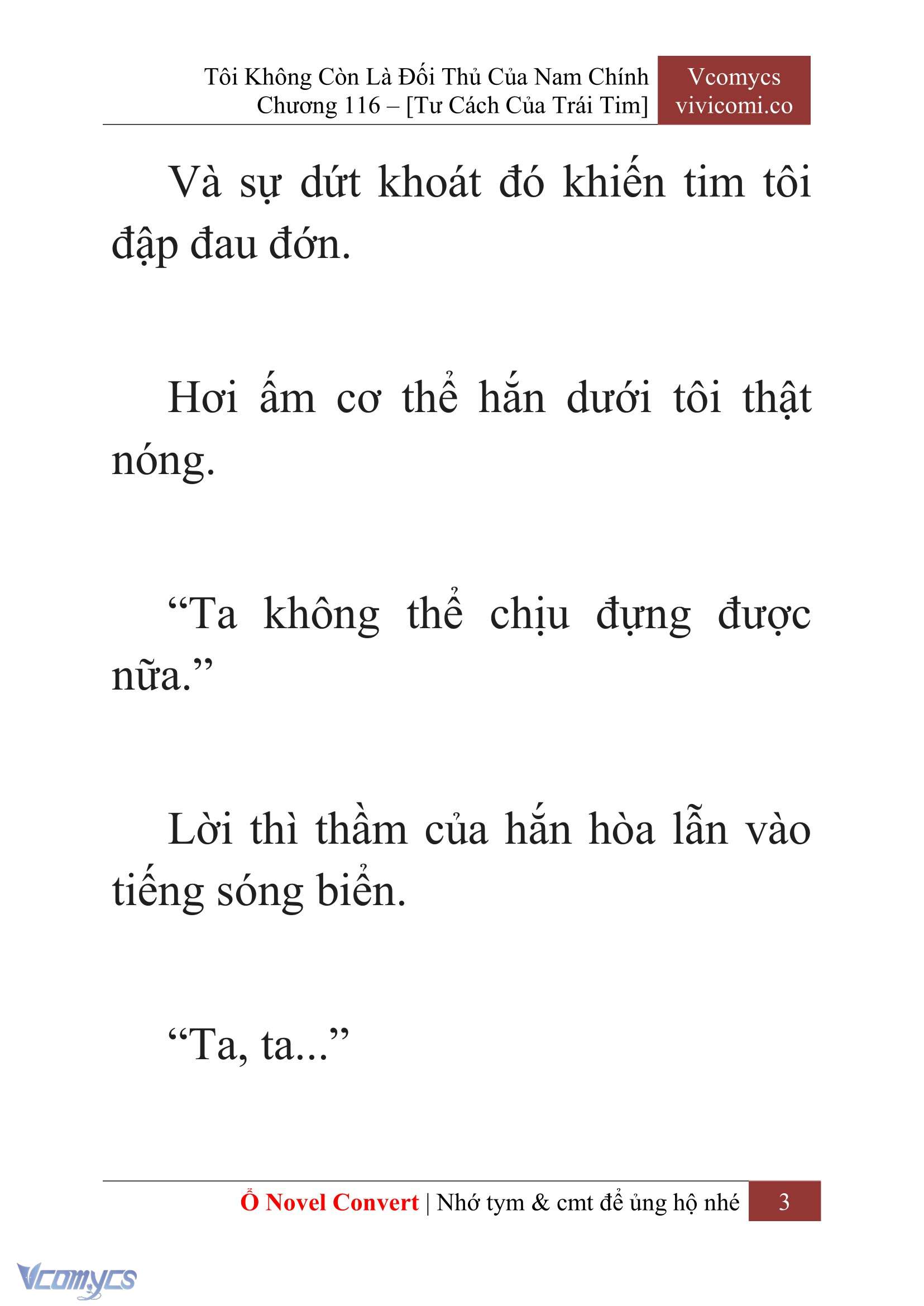 [Novel] Tôi Không Còn Là Đối Thủ Của Nam Chính Chap 116 - Trang 2