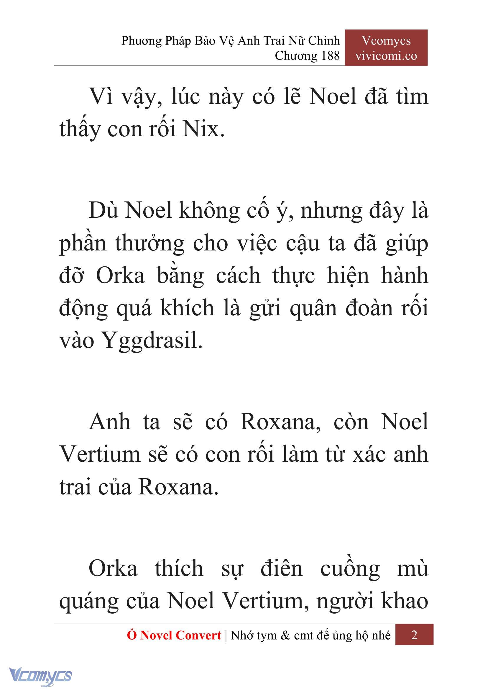 [Novel] Phương Pháp Bảo Vệ Anh Trai Nữ Chính Chap 188 - Trang 2