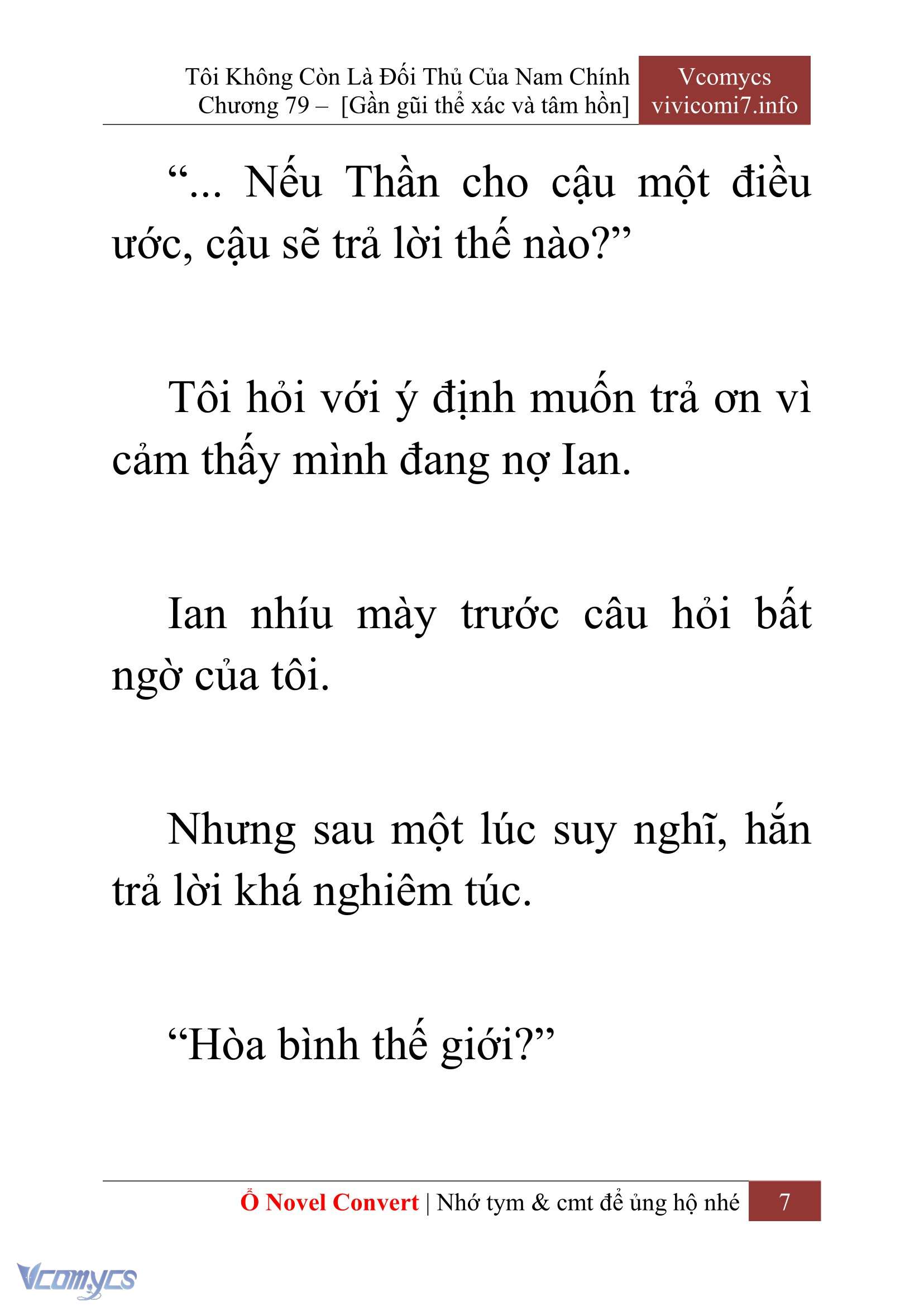 [Novel] Tôi Không Còn Là Đối Thủ Của Nam Chính Chap 79 - Trang 2