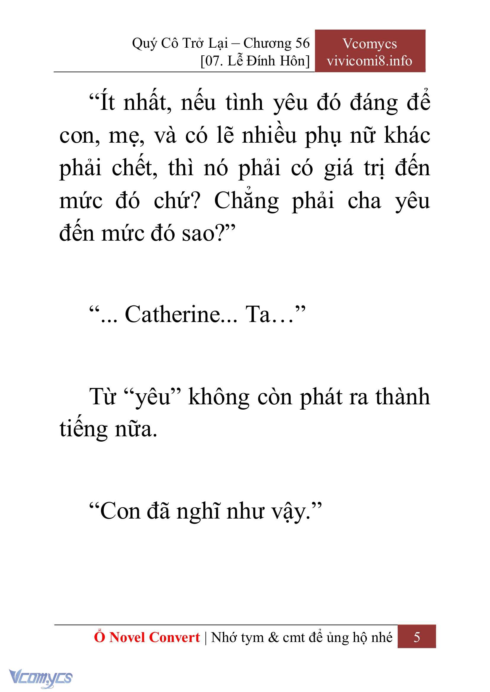[Novel] Quý Cô Trở Lại Chap 56 - Trang 2
