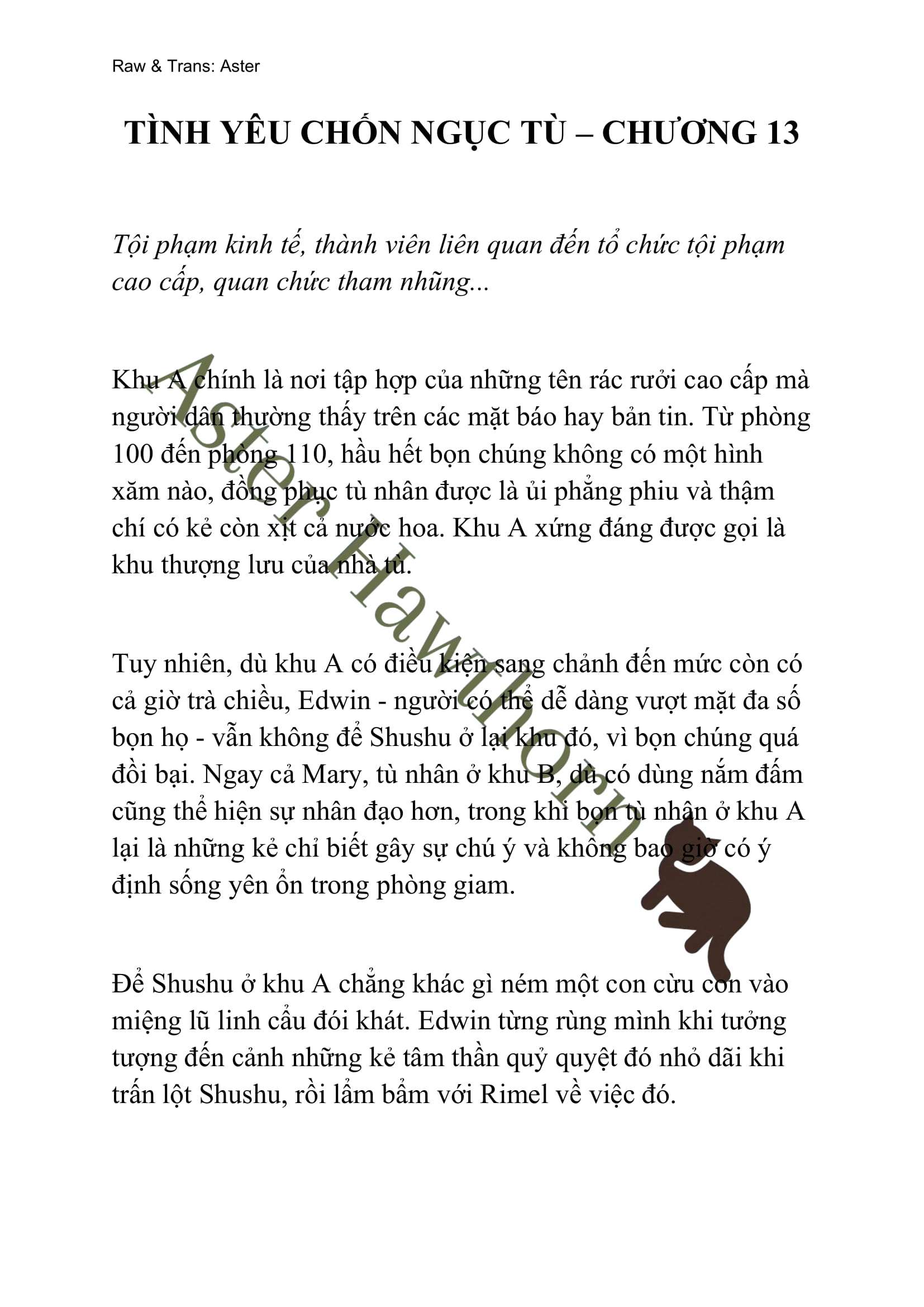 [NOVEL] Tình Yêu Chốn Ngục Tù Chap 13 - Trang 2