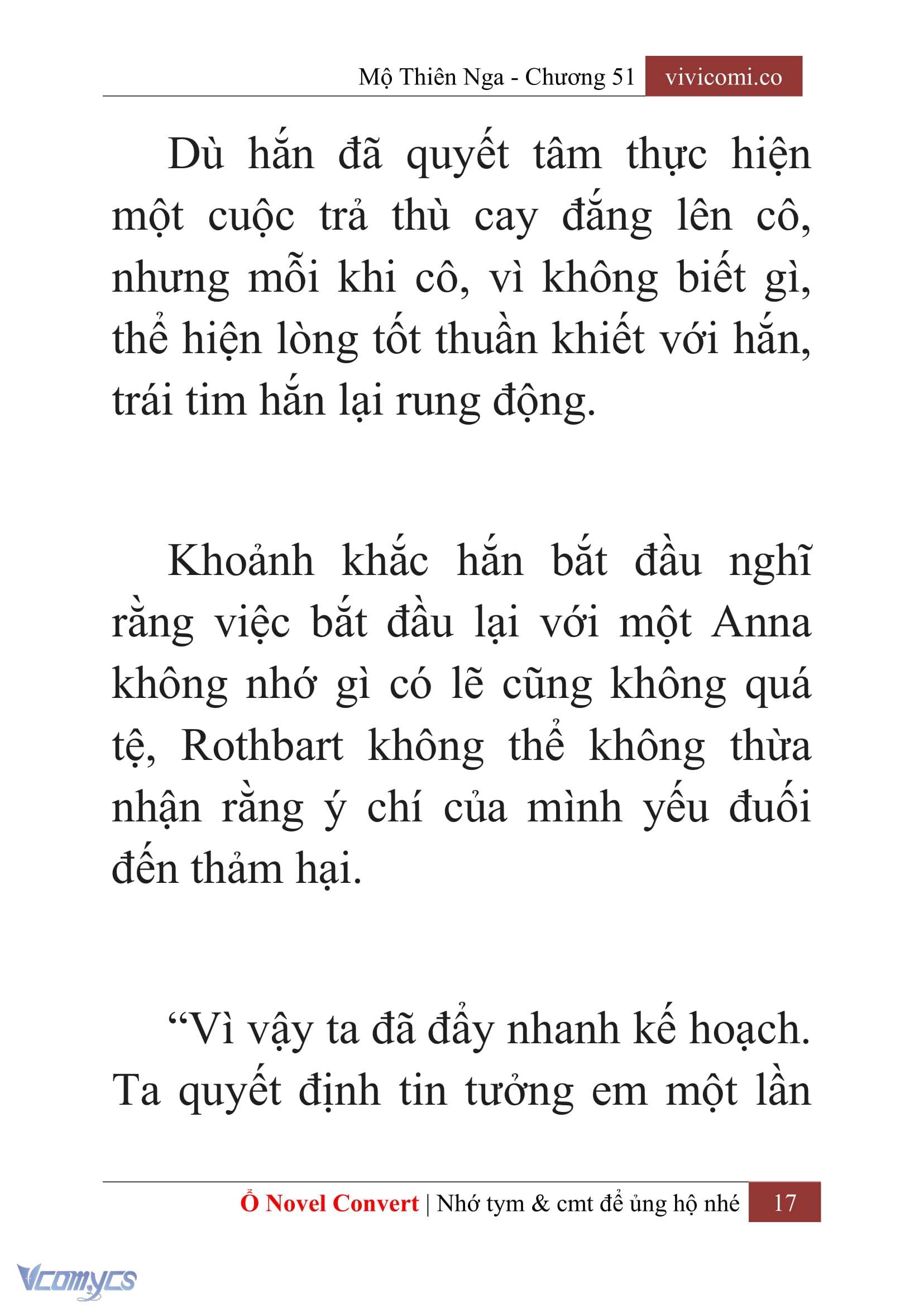 [Novel] Mộ Thiên Nga Chap 51 - Next Chap 52