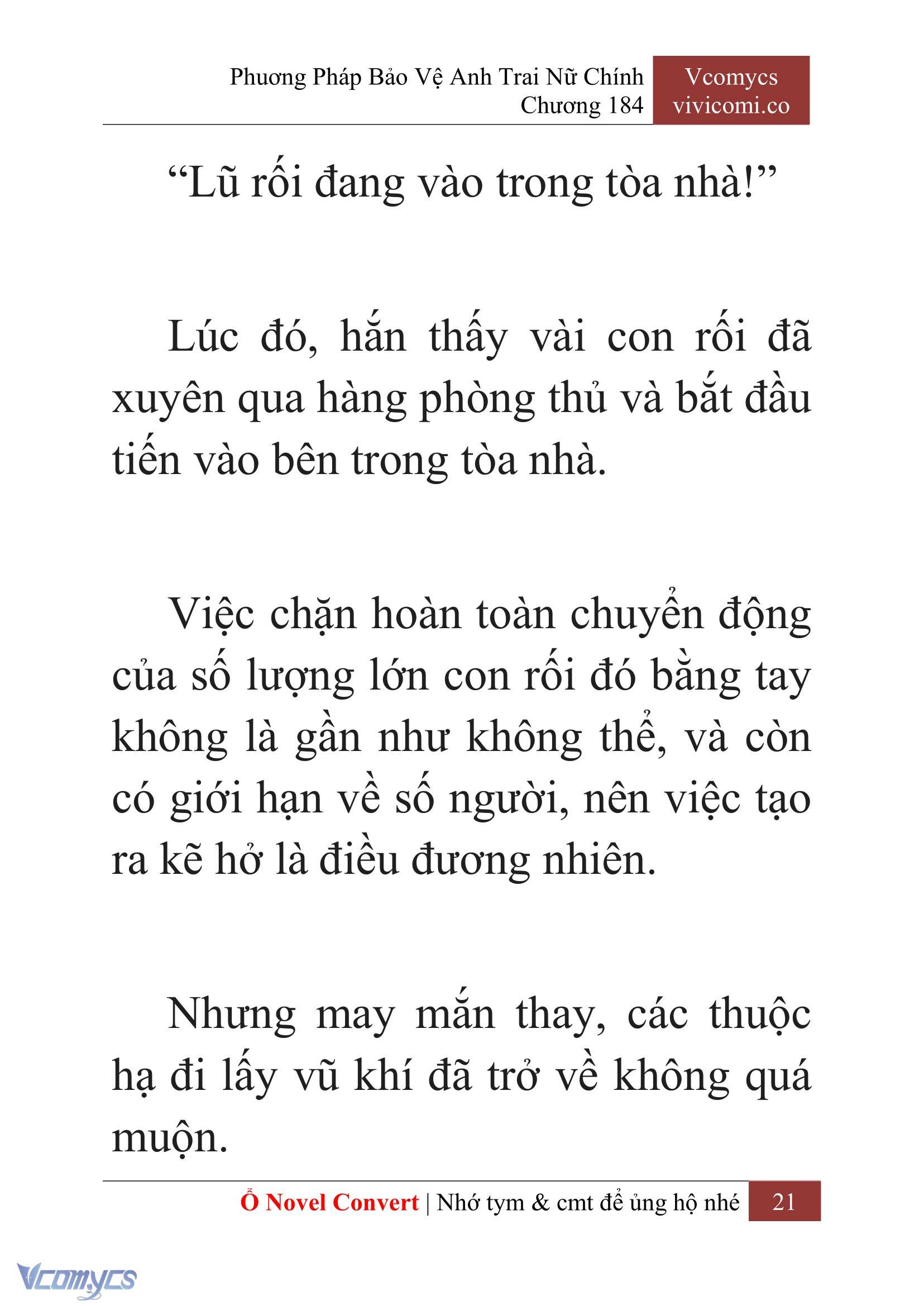 [Novel] Phương Pháp Bảo Vệ Anh Trai Nữ Chính Chap 184 - Trang 2