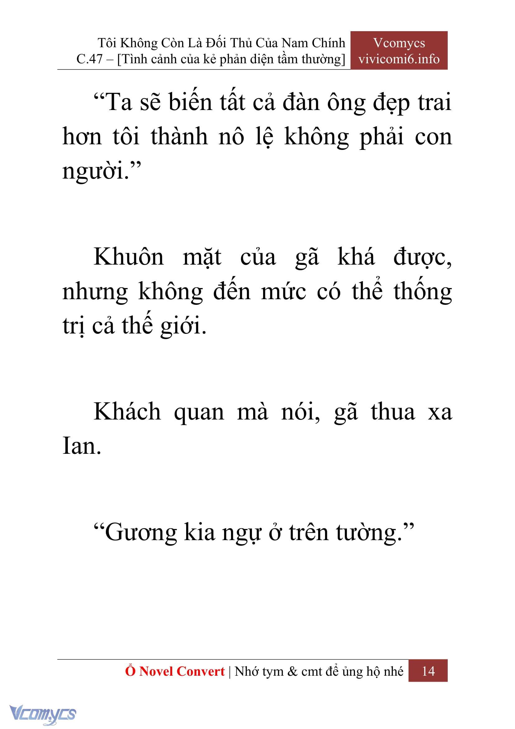[Novel] Tôi Không Còn Là Đối Thủ Của Nam Chính Chap 47 - Trang 2