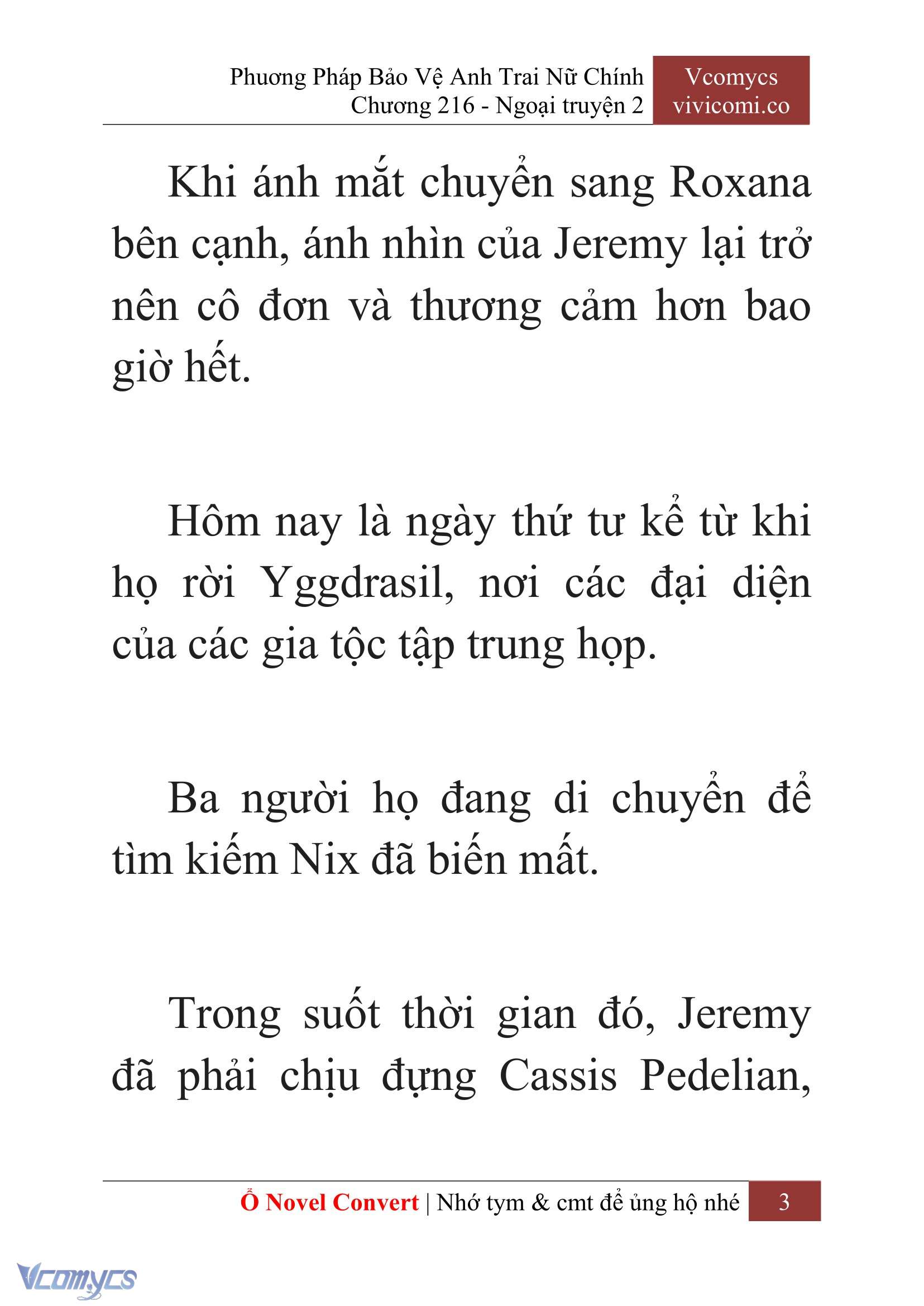 [Novel] Phương Pháp Bảo Vệ Anh Trai Nữ Chính Chap 216 - Trang 2
