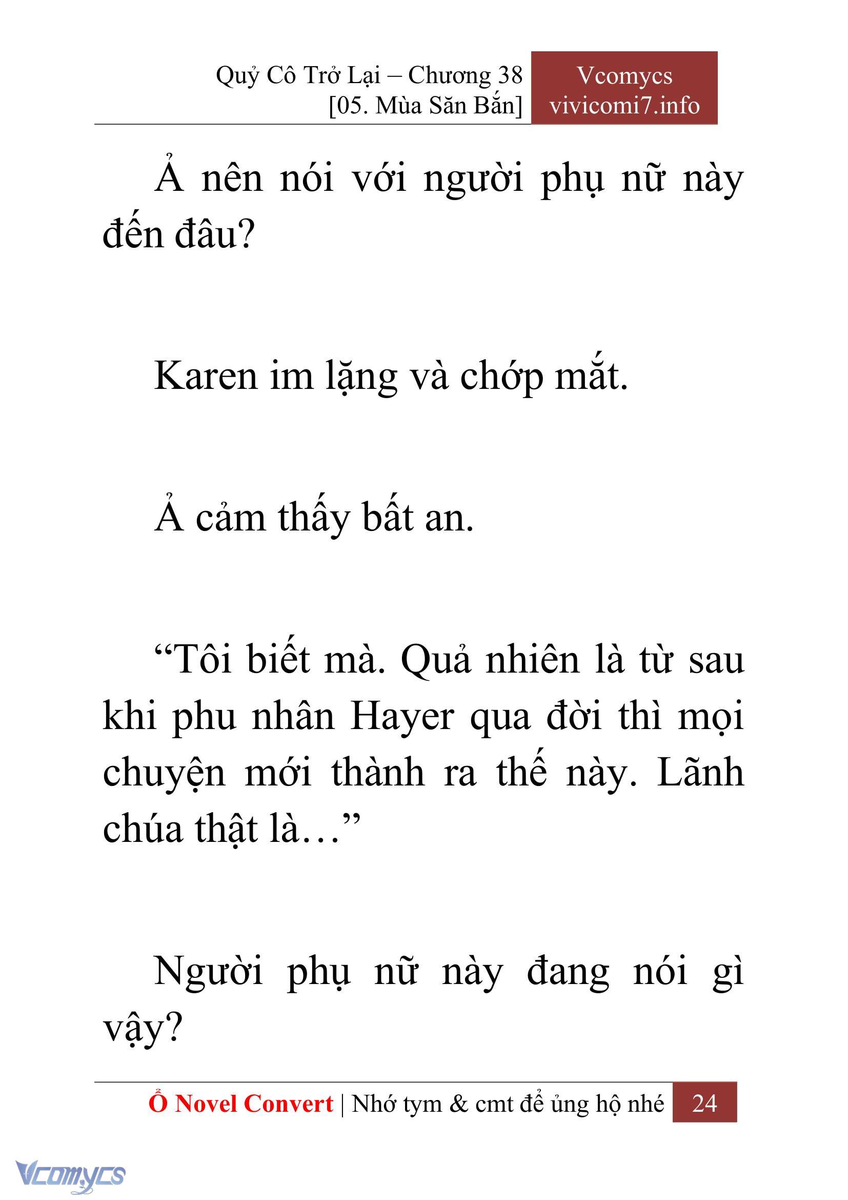 [Novel] Quý Cô Trở Lại Chap 38 - Trang 2