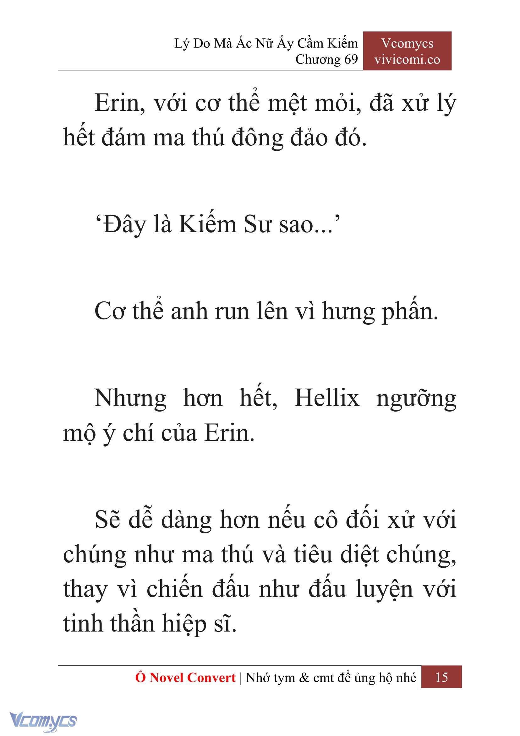 [Novel] Lý Do Mà Ác Nữ Ấy Cầm Kiếm Chap 69 - Next Chap 70