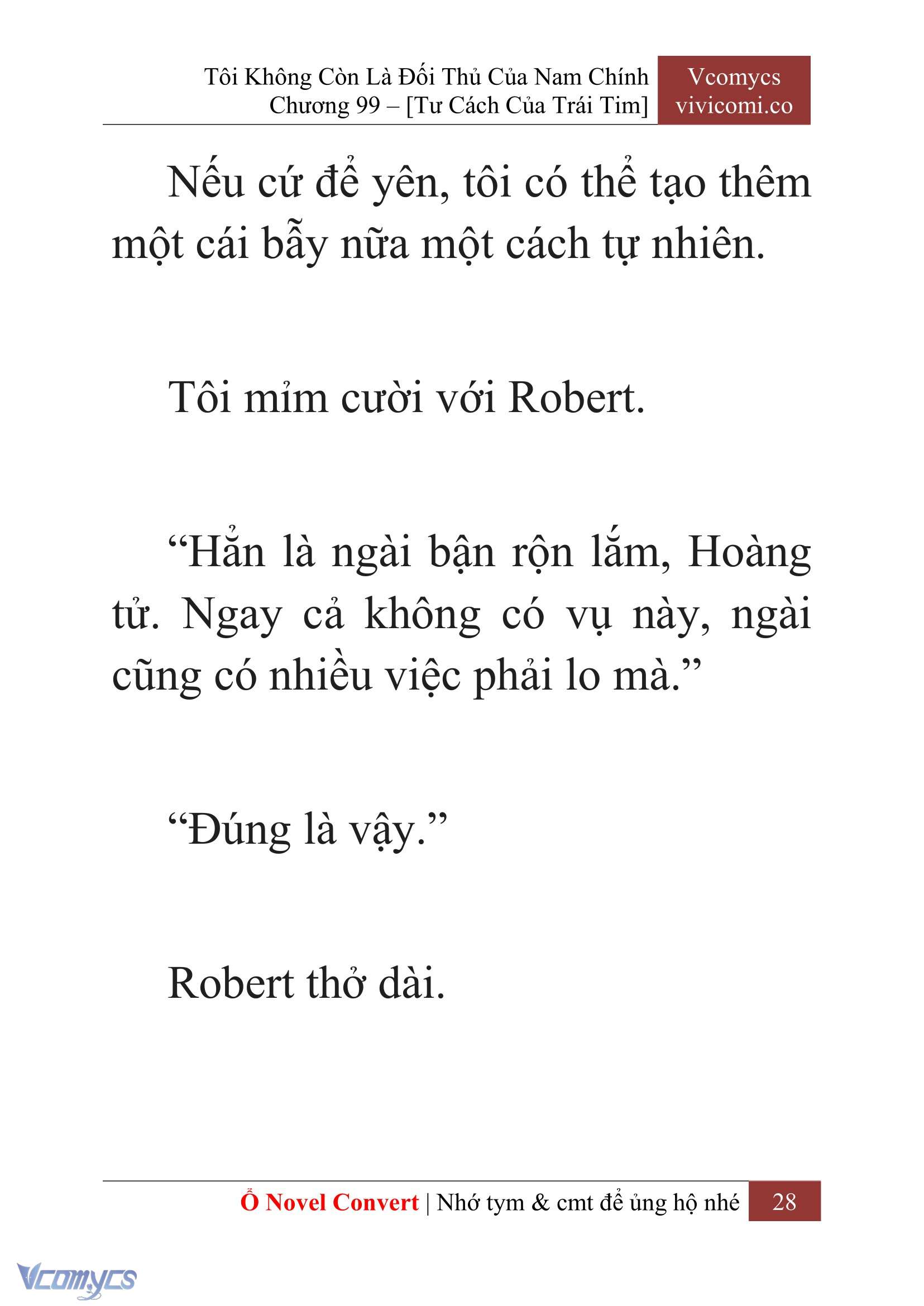 [Novel] Tôi Không Còn Là Đối Thủ Của Nam Chính Chap 99 - Trang 2