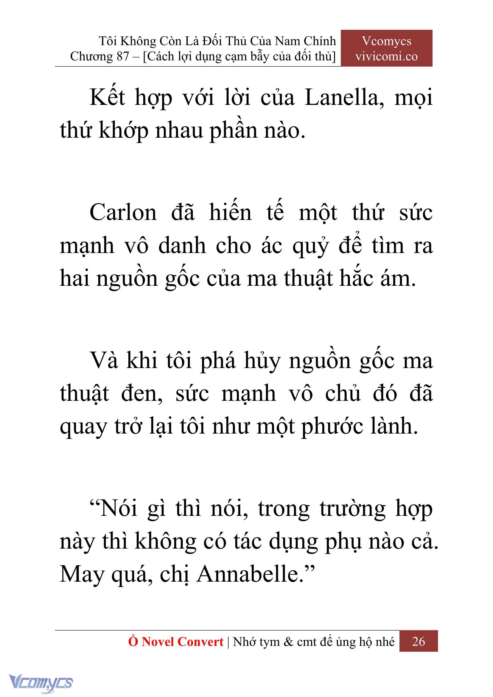 [Novel] Tôi Không Còn Là Đối Thủ Của Nam Chính Chap 87 - Trang 2