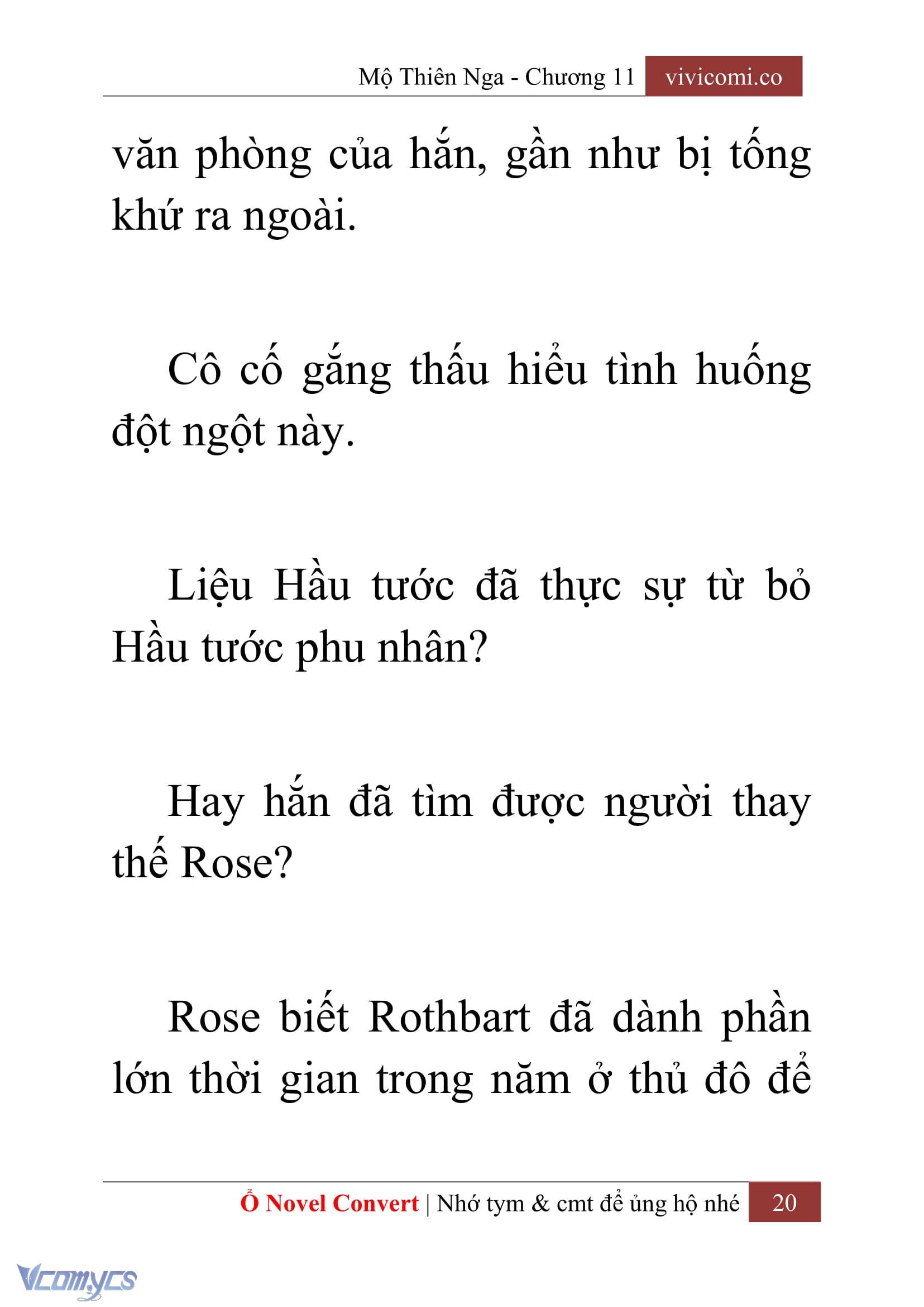 [Novel] Mộ Thiên Nga Chap 11 - Trang 2