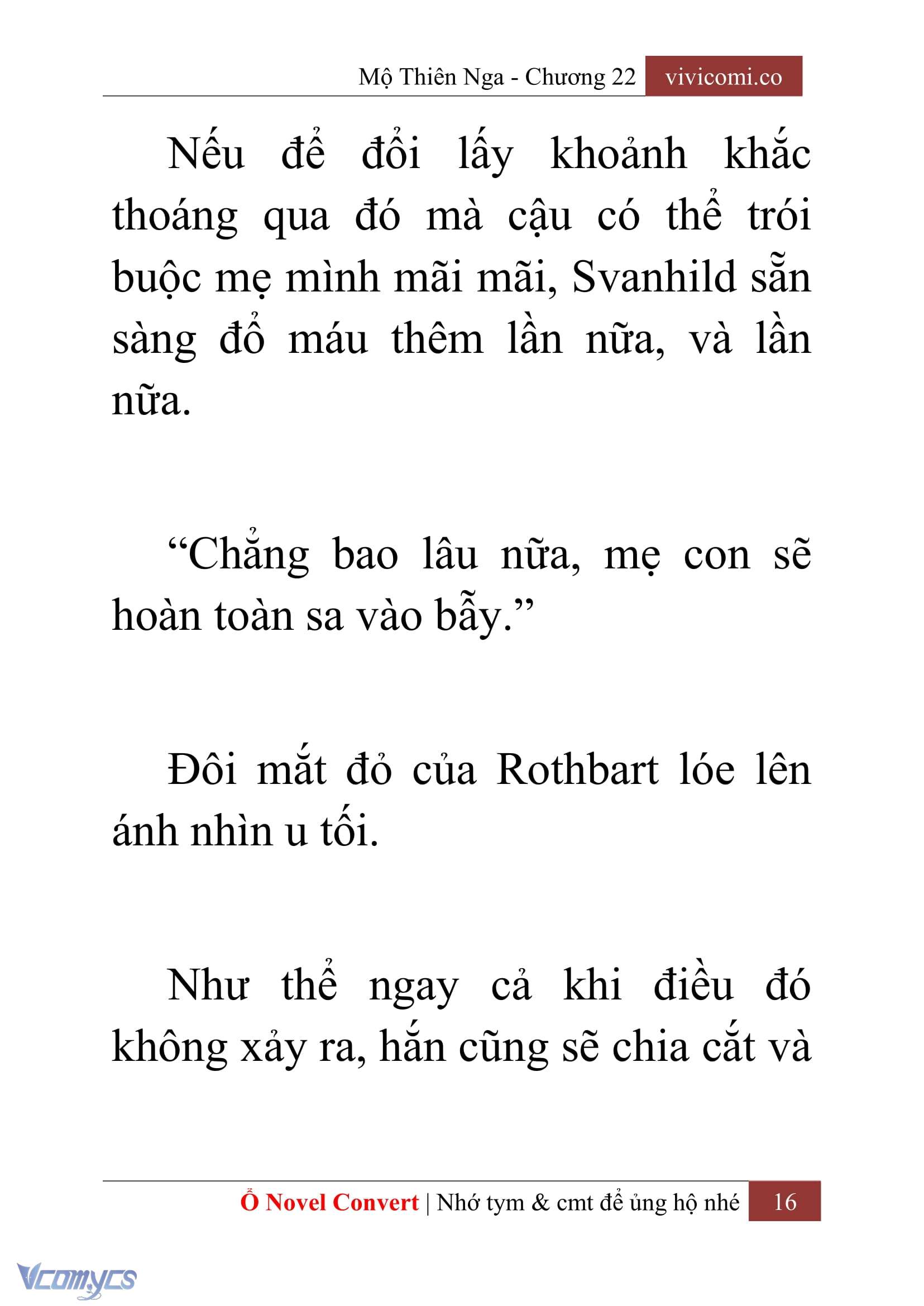 [Novel] Mộ Thiên Nga Chap 22 - Trang 2