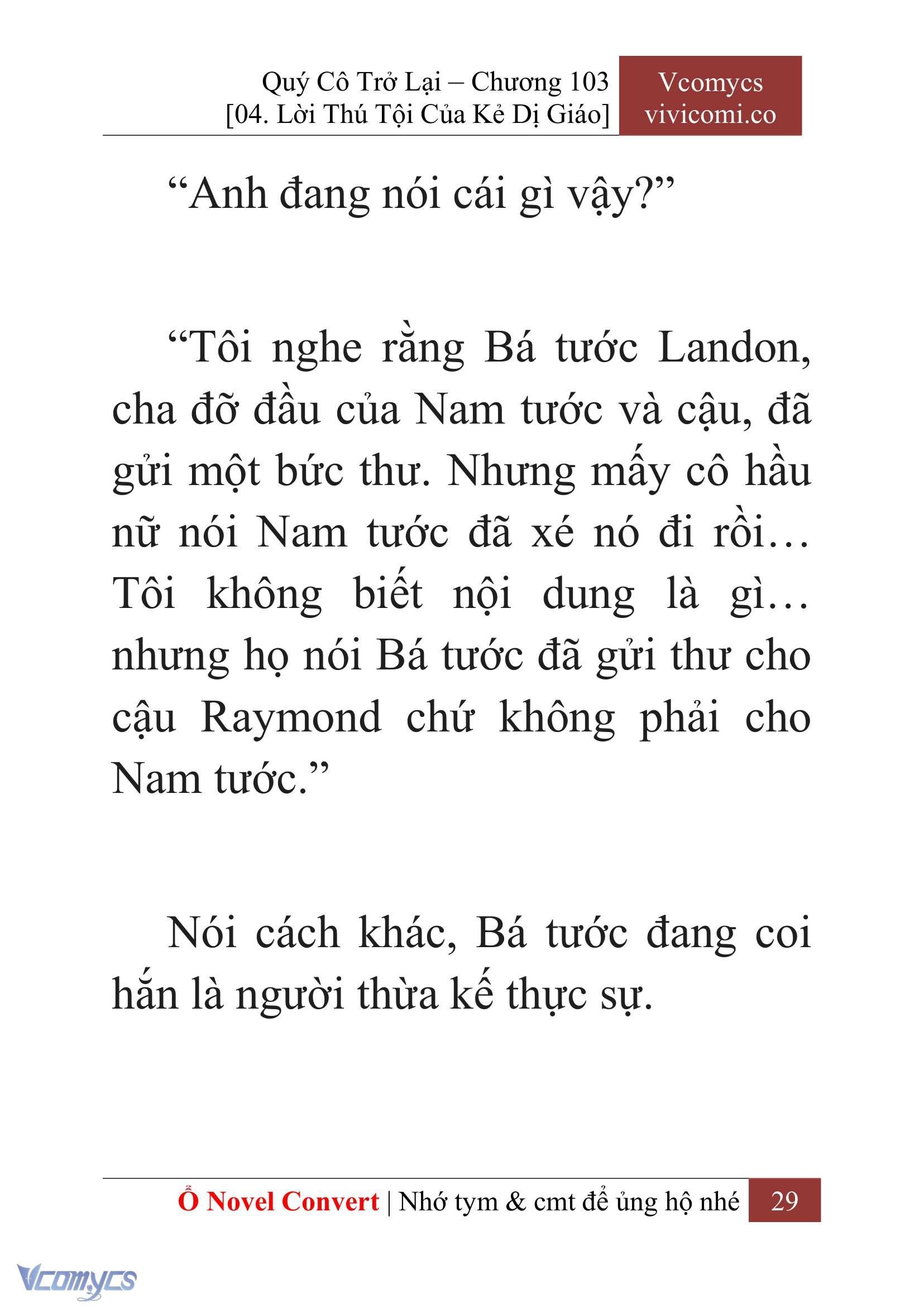 [Novel] Quý Cô Trở Lại Chap 103 - Trang 2