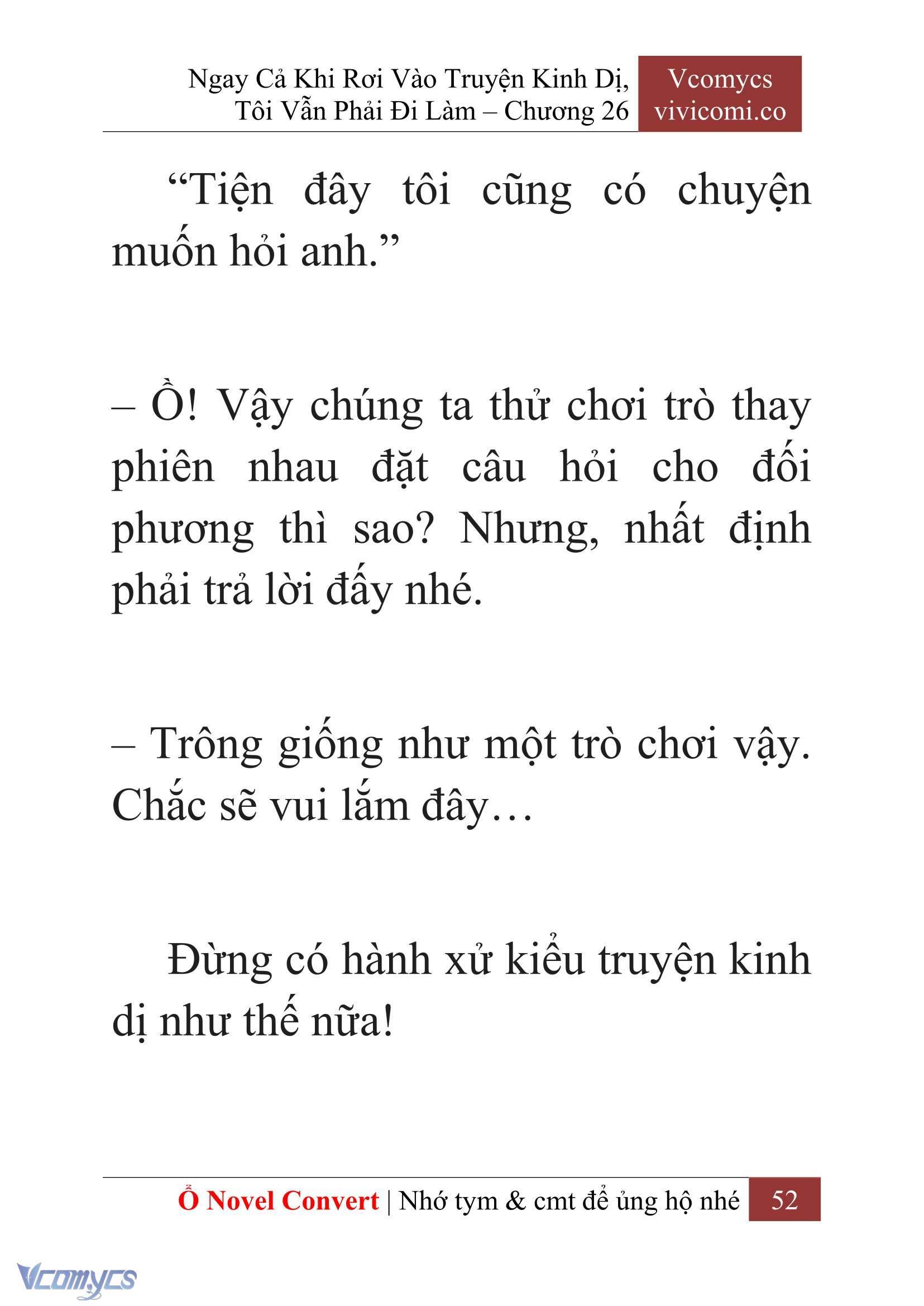 [Novel] Ngay Cả Khi Rơi Vào Truyện Kinh Dị, Tôi Vẫn Phải Đi Làm Chap 26 - Trang 2