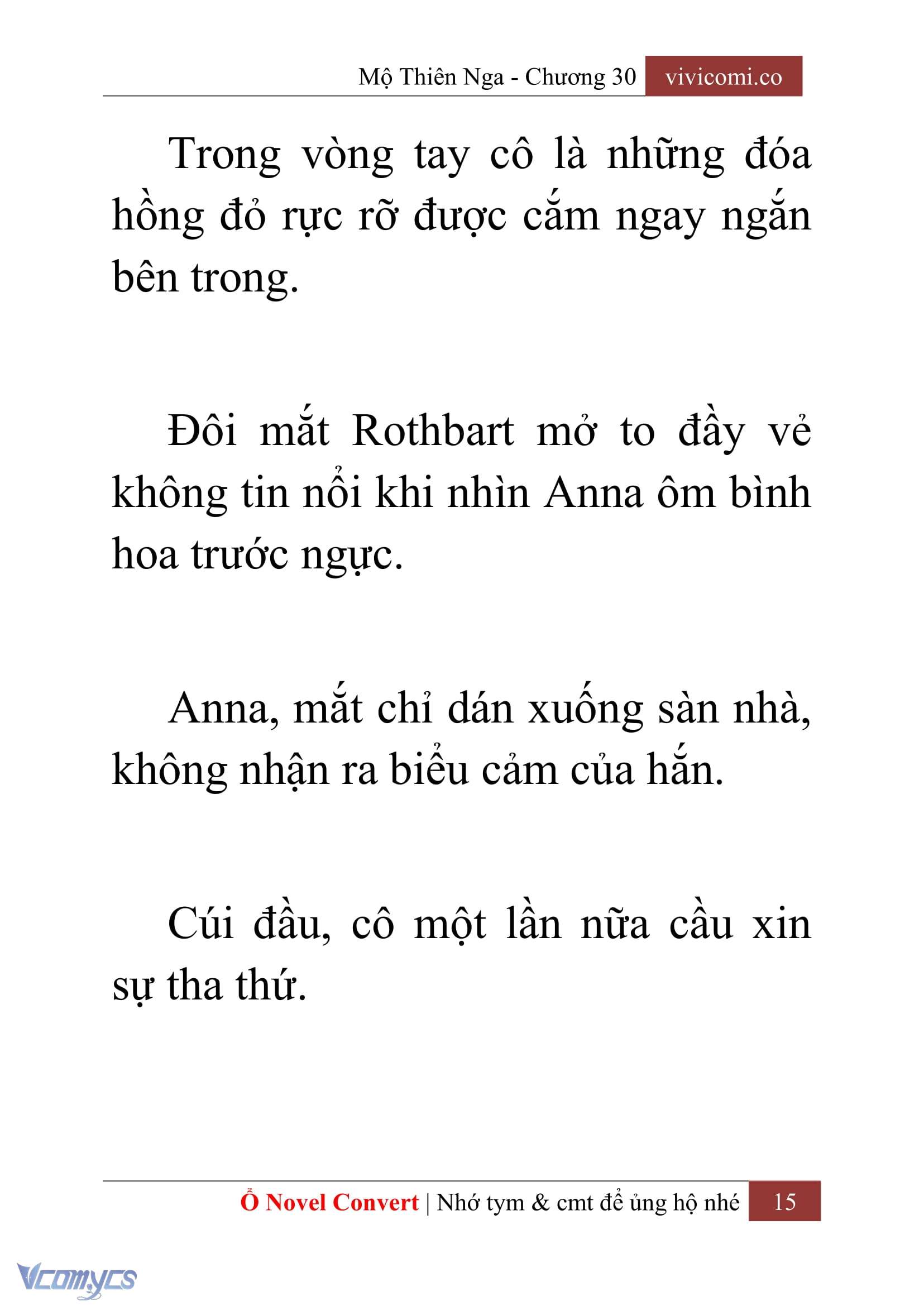 [Novel] Mộ Thiên Nga Chap 30 - Trang 2