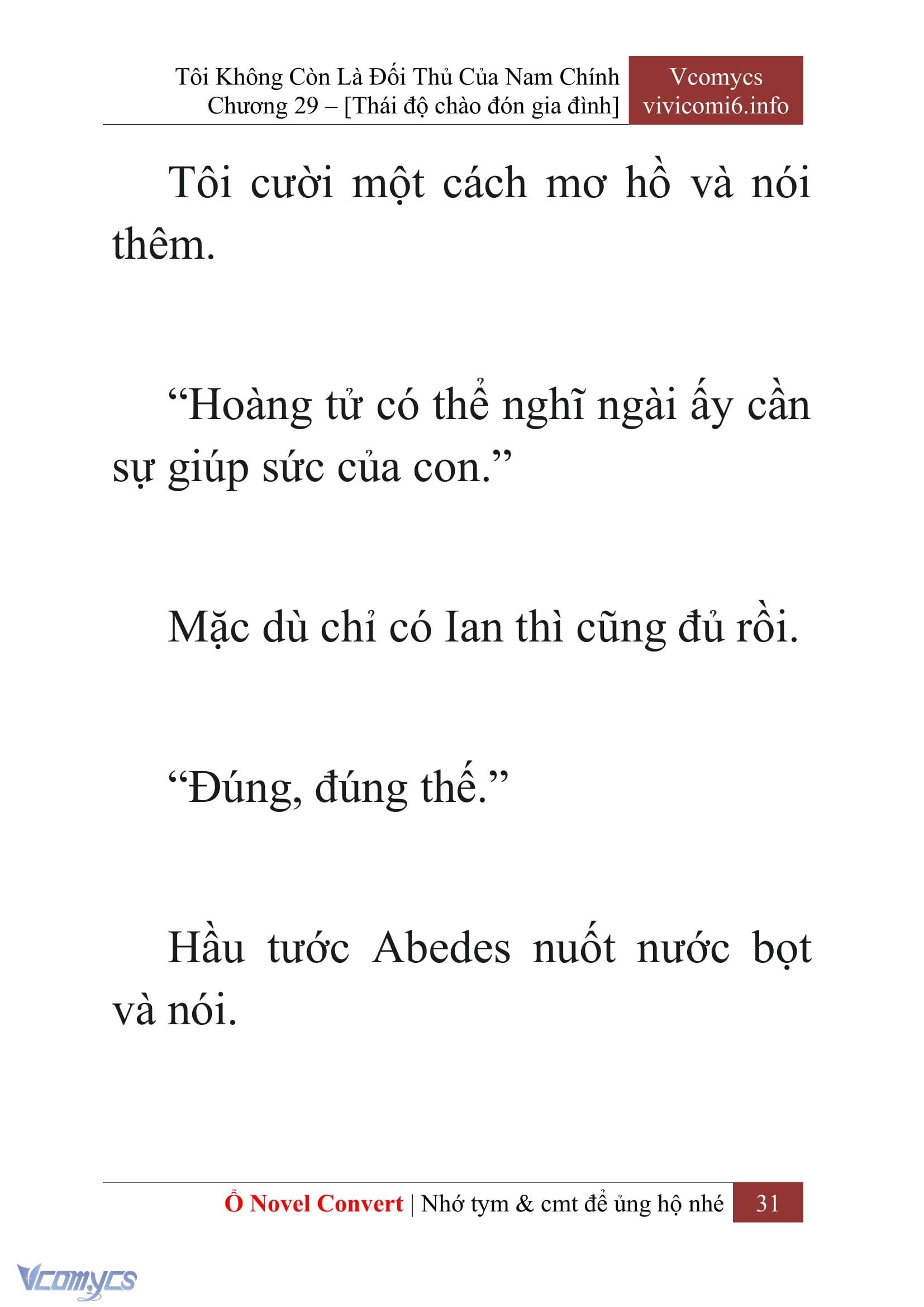 [Novel] Tôi Không Còn Là Đối Thủ Của Nam Chính Chap 29 - Trang 2