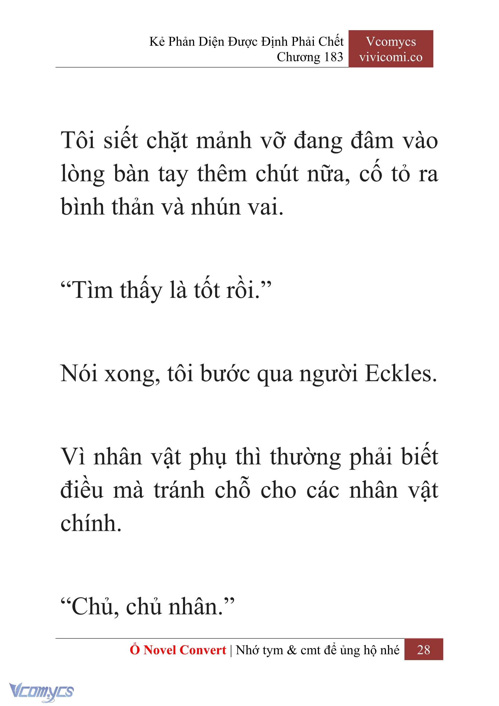 [Novel] Kẻ Phản Diện Được Định Phải Chết Chap 183 - Next Chap 184
