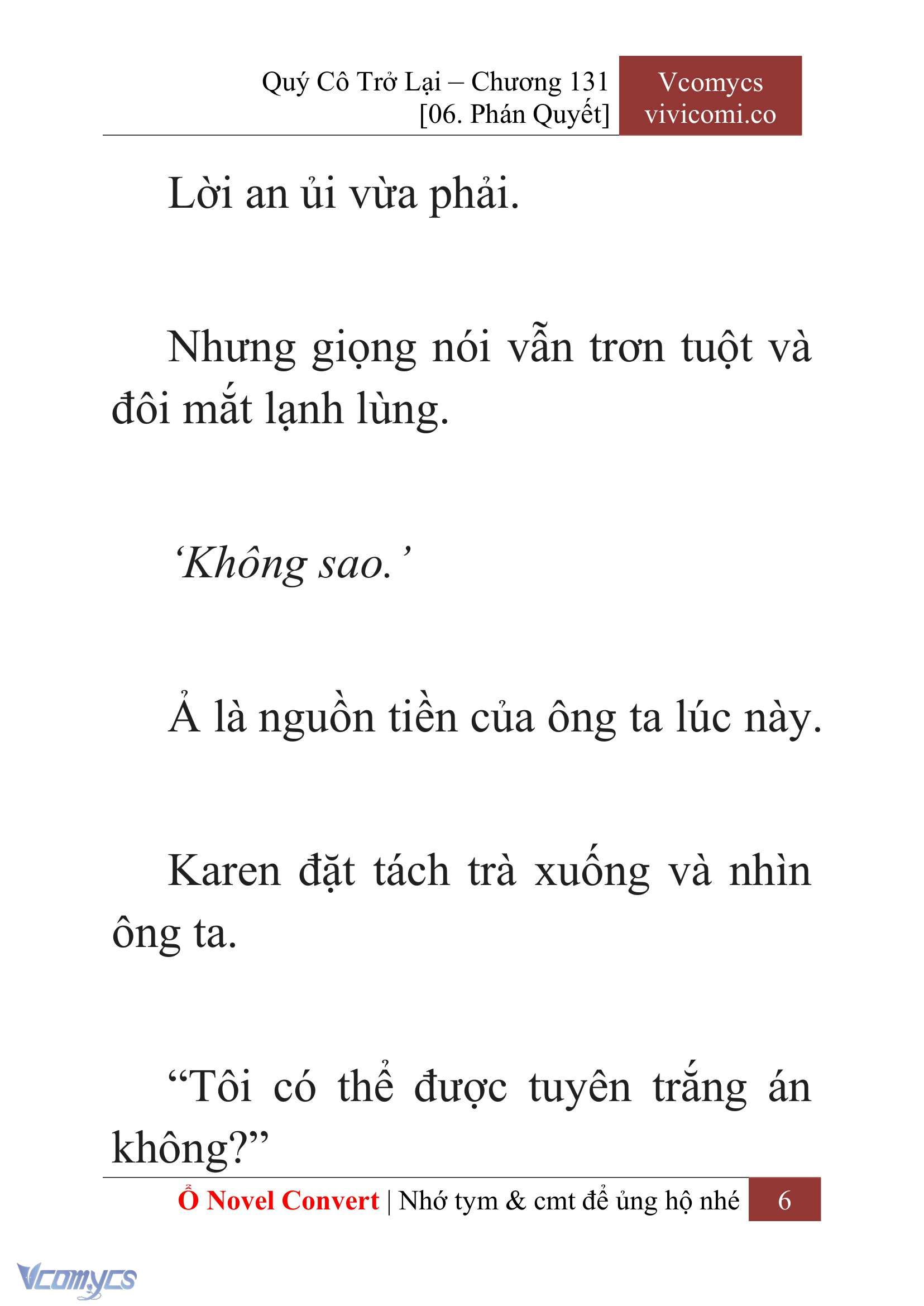 [Novel] Quý Cô Trở Lại Chap 131 - Trang 2