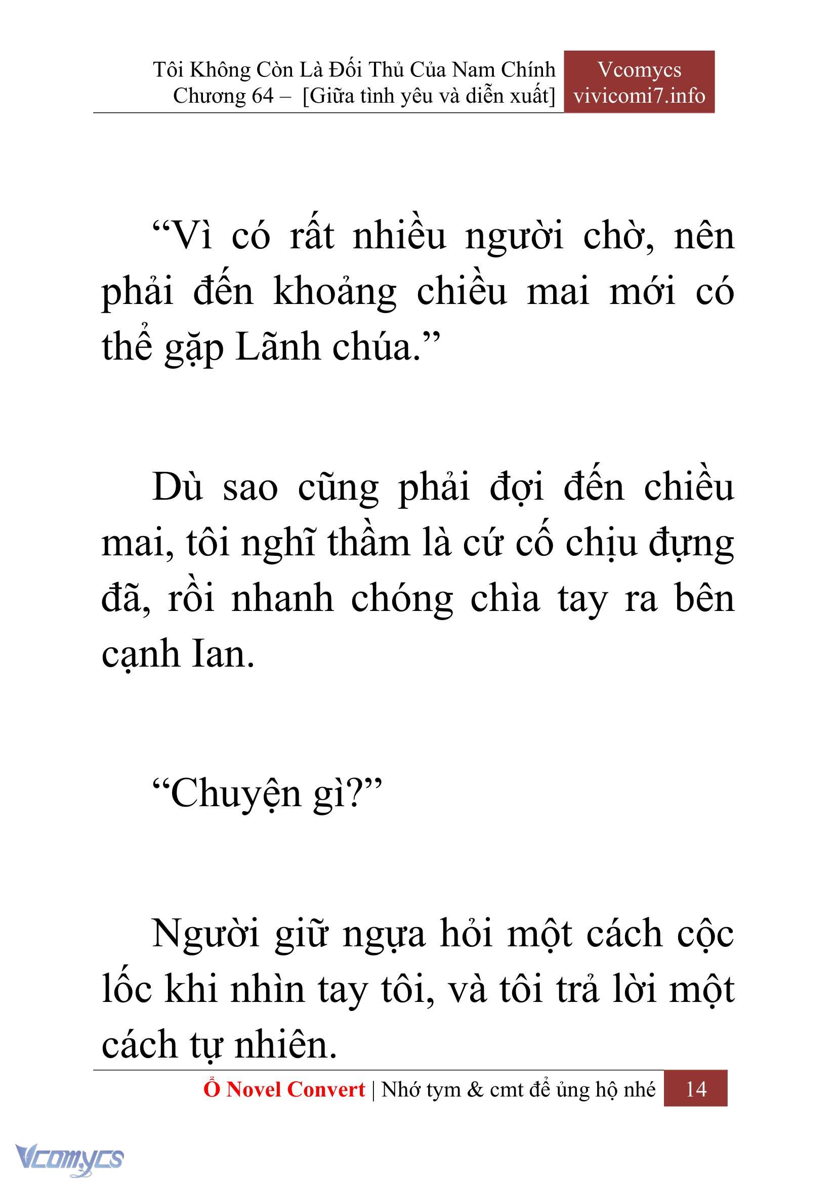 [Novel] Tôi Không Còn Là Đối Thủ Của Nam Chính Chap 64 - Trang 2