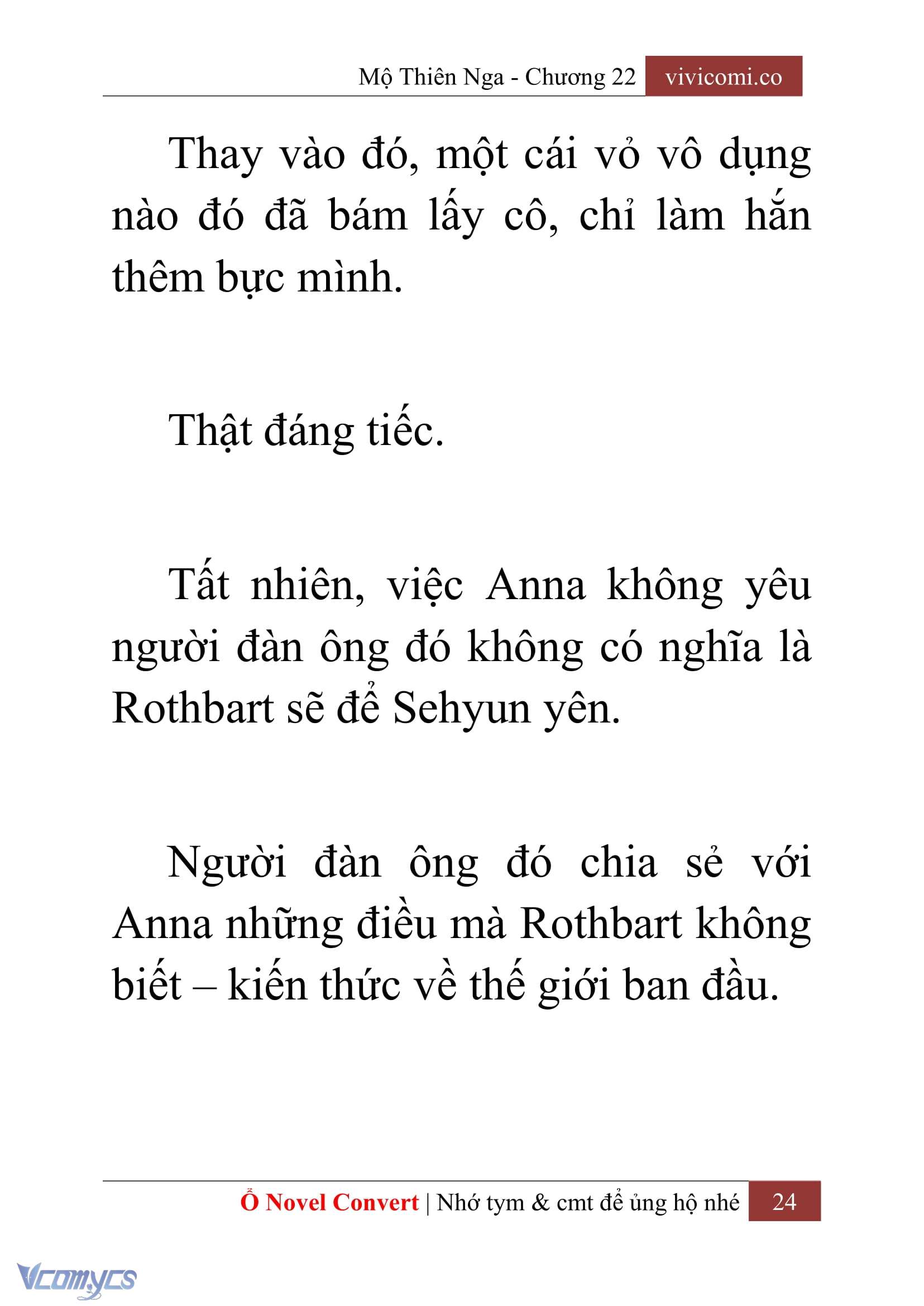 [Novel] Mộ Thiên Nga Chap 22 - Trang 2