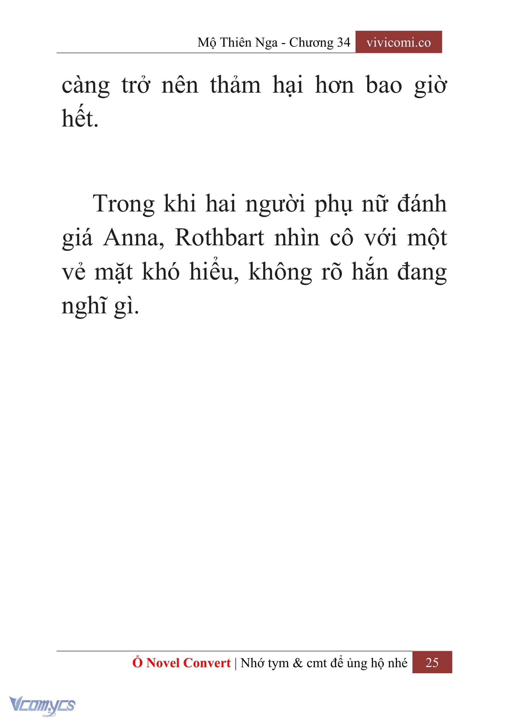 [Novel] Mộ Thiên Nga Chap 34 - Trang 2