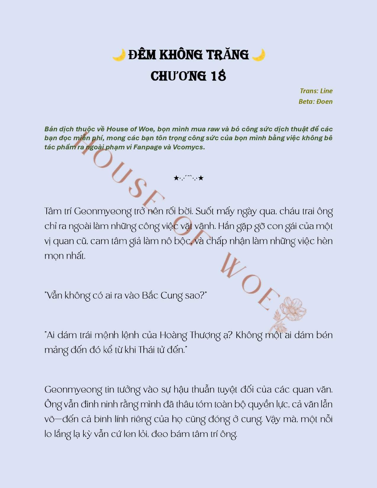 [NOVEL] ĐÊM KHÔNG TRĂNG Chap 18 - Trang 2