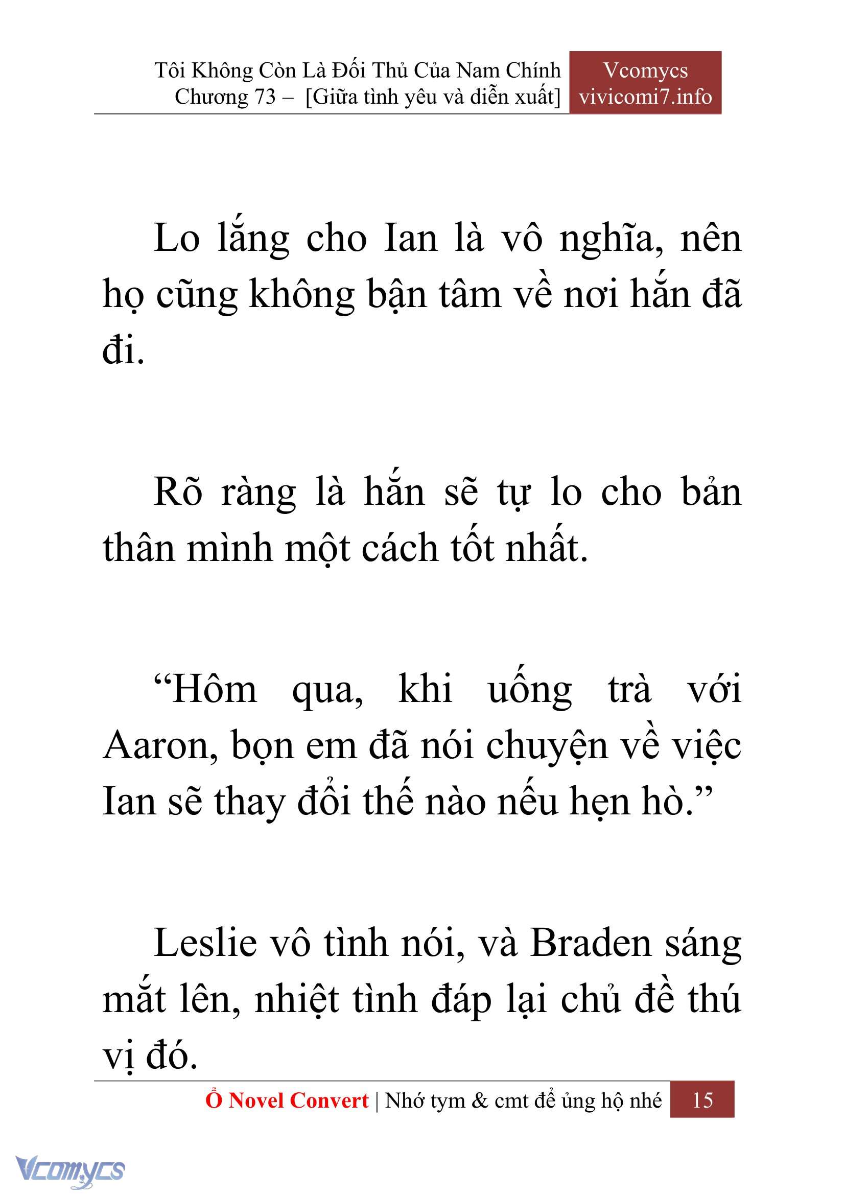 [Novel] Tôi Không Còn Là Đối Thủ Của Nam Chính Chap 73 - Trang 2